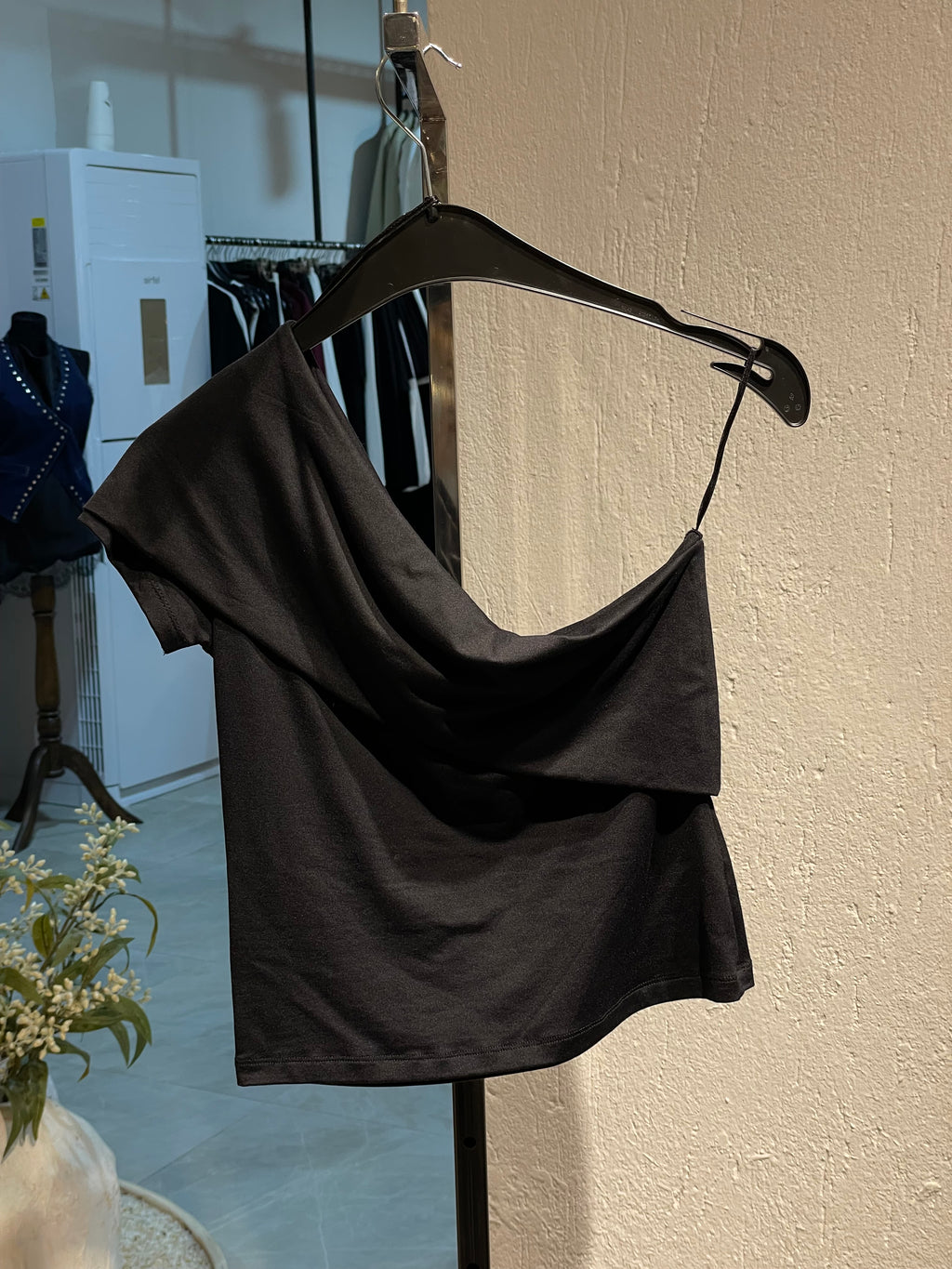 Tek Omuzlu Penye Bluz