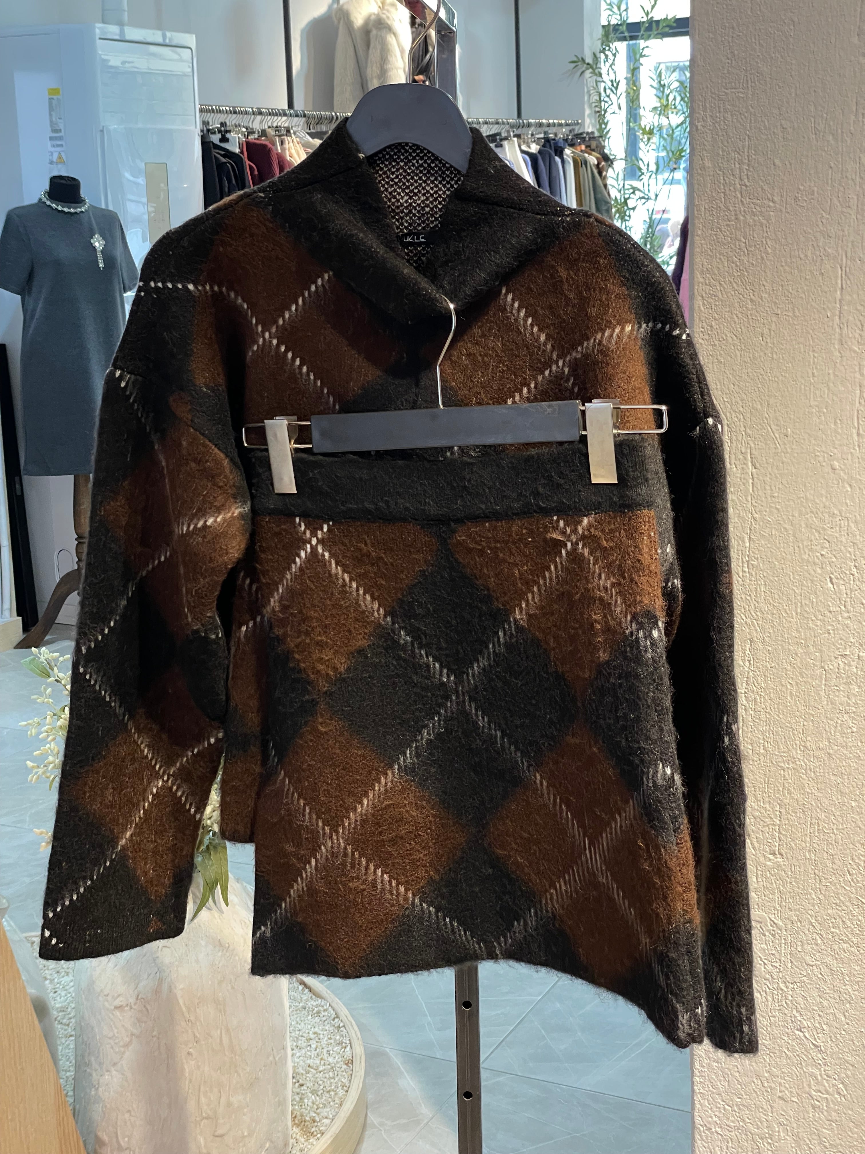 Triko Ekose Desen Alt-Üst Takım