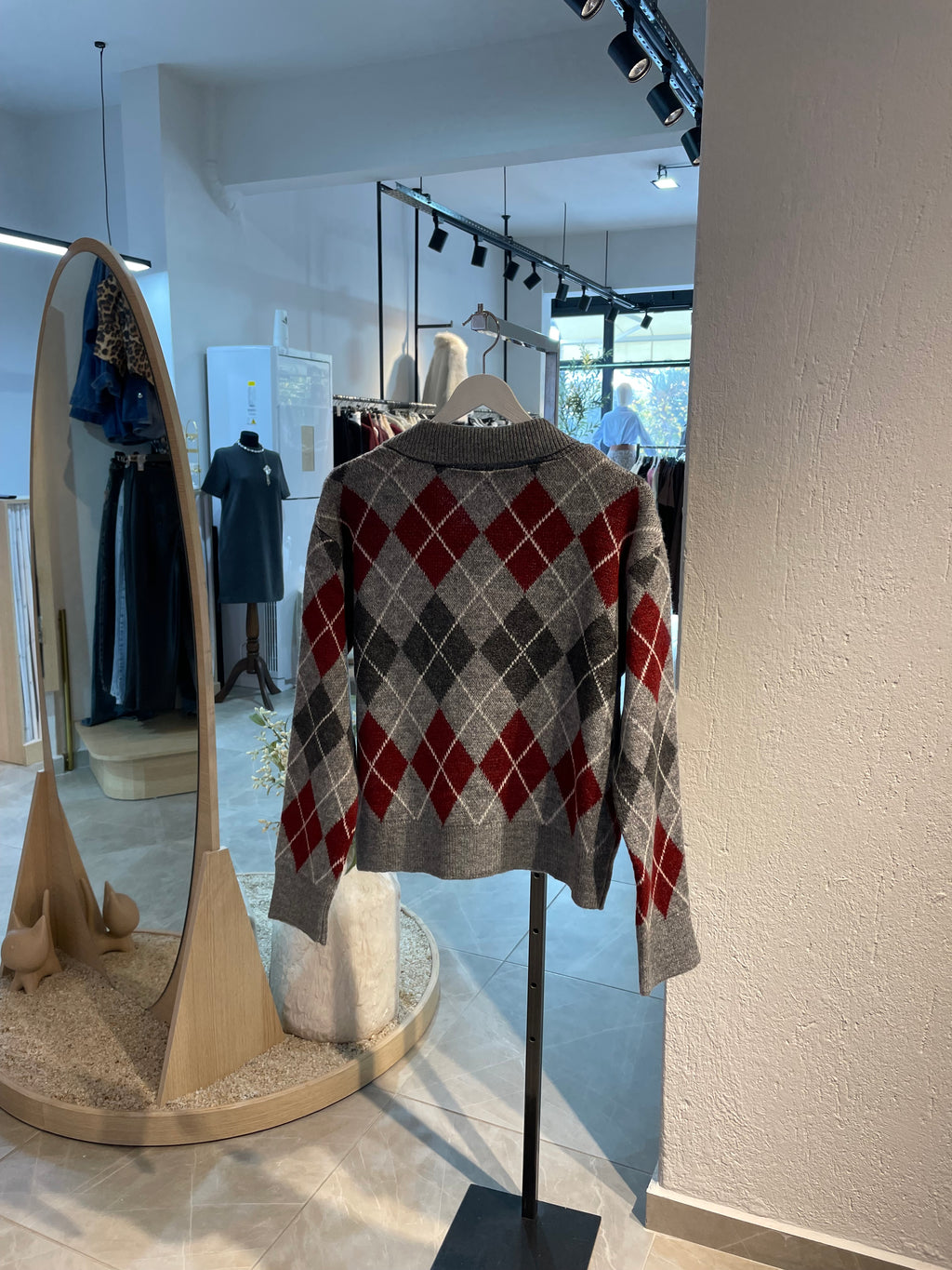 Ekoseli Rahat Kesim Hırka