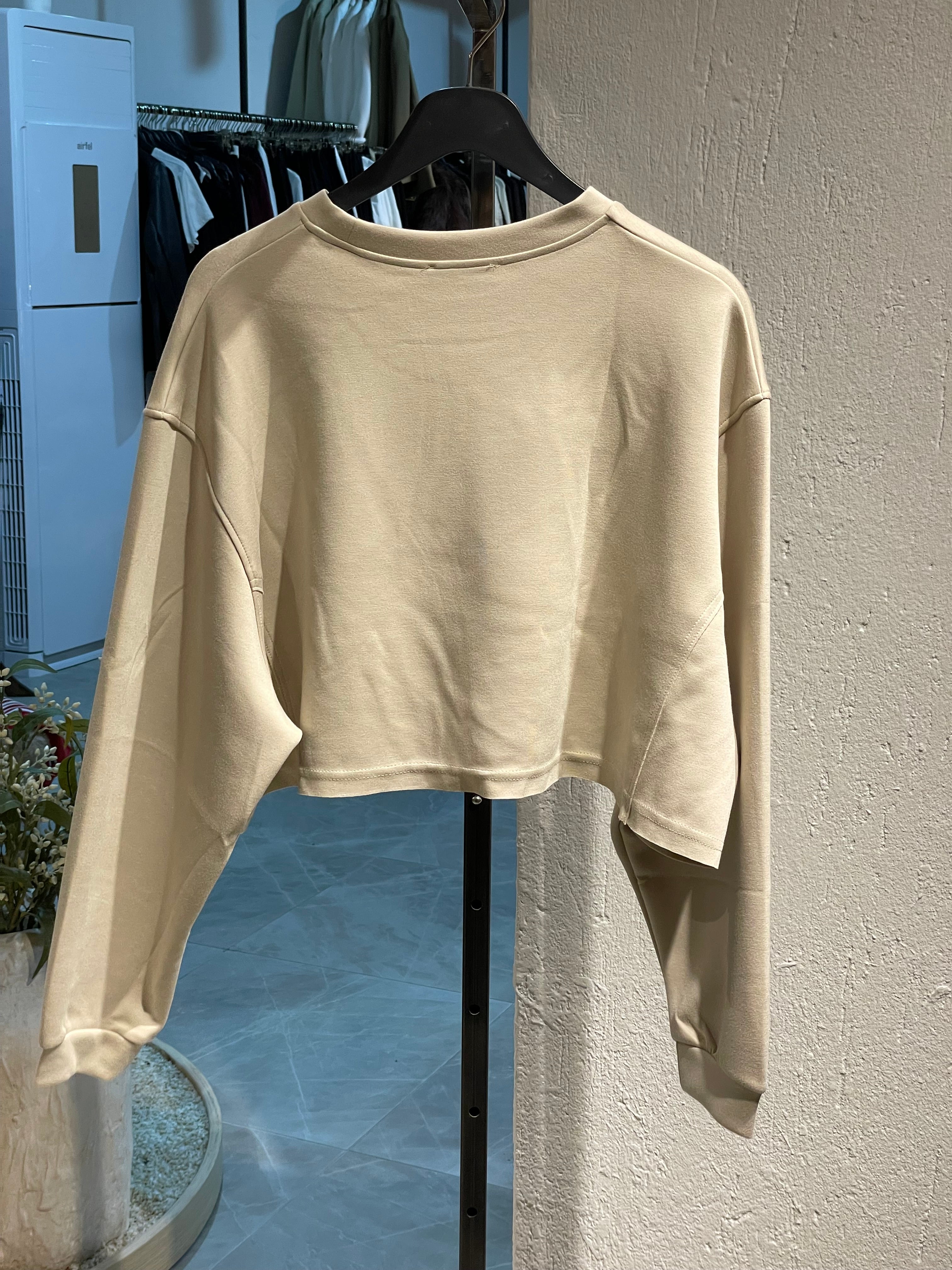 Bej Uzun Kollu Eşofman Takımı