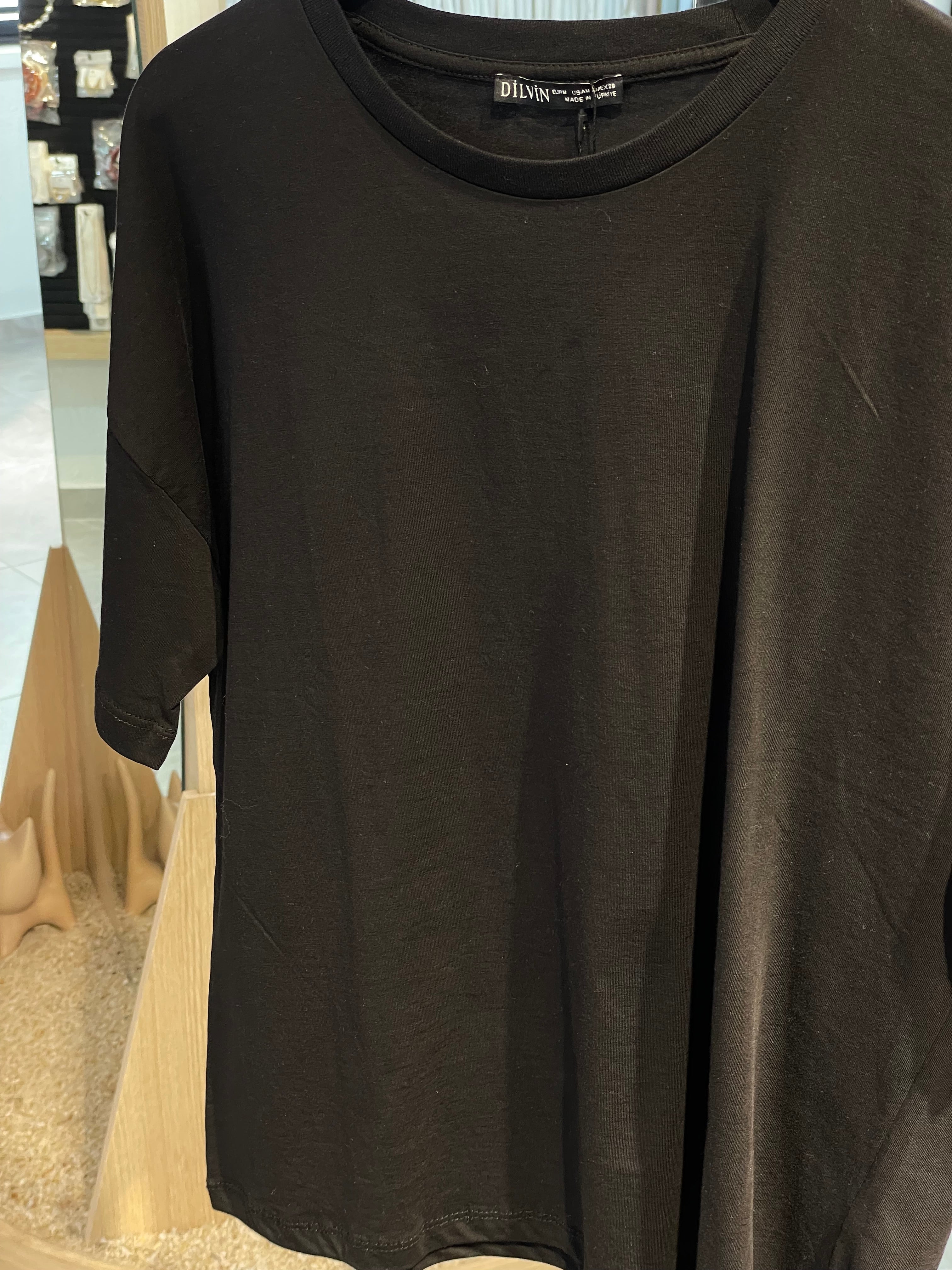 Dlvn Dekoratif Dikişli Bisiklet Yaka T-Shirt