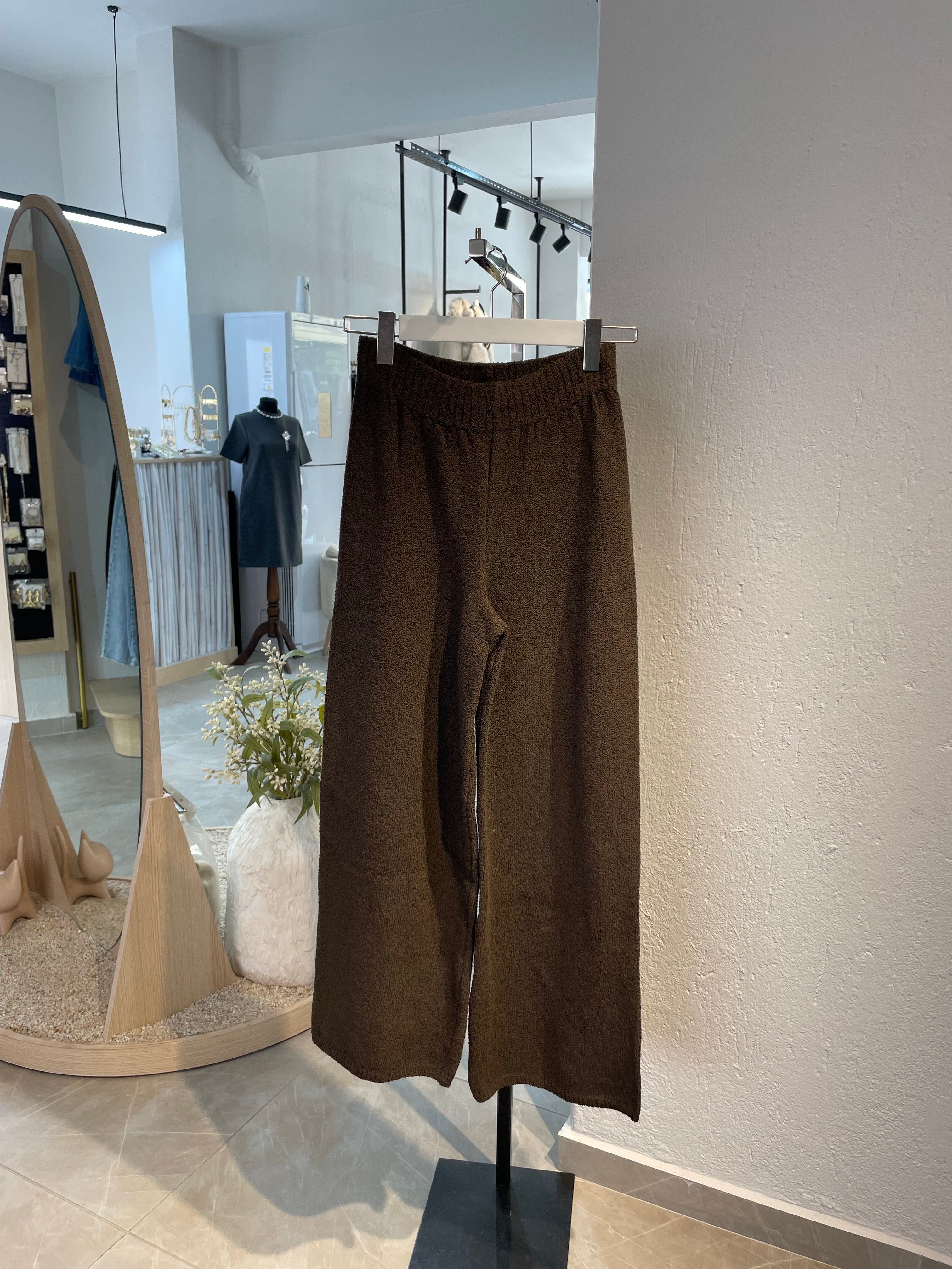 Kahverengi Triko Alt-Üst Takım