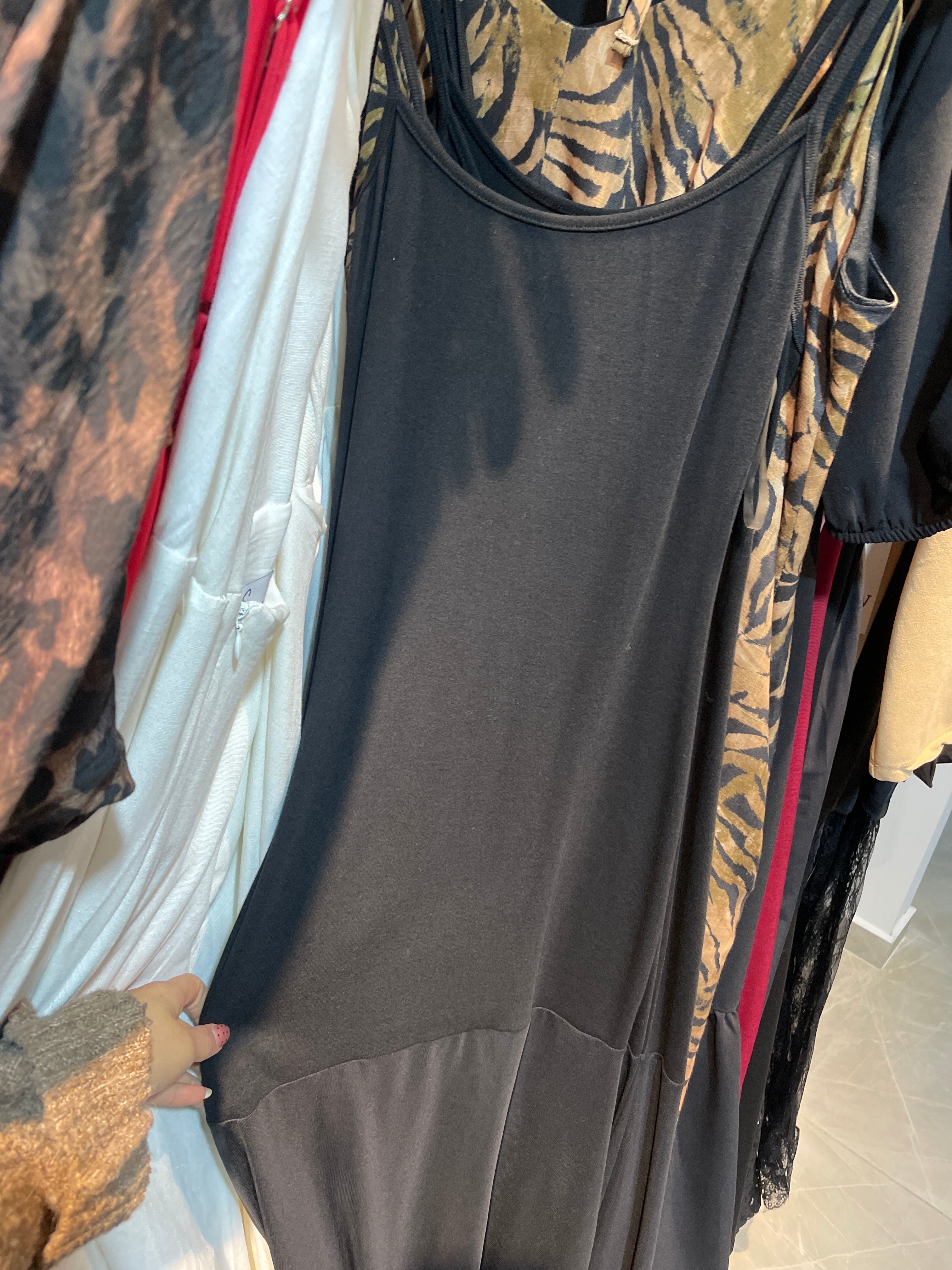 Askılı Bacak KısmıTransparan Elbise