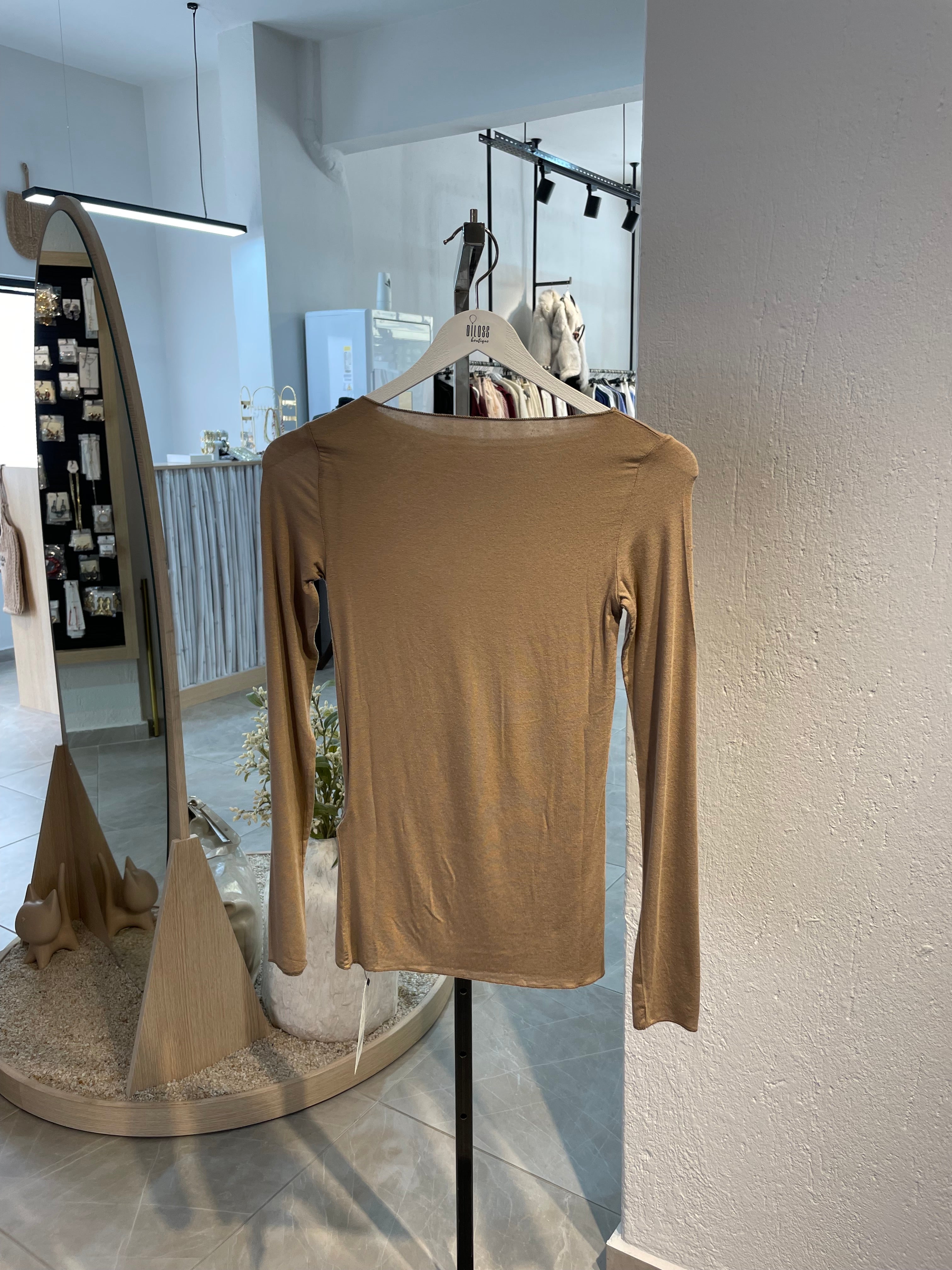 Dlvn Kayık Yaka Modal Kaşmir Ultra Hafif Bluz