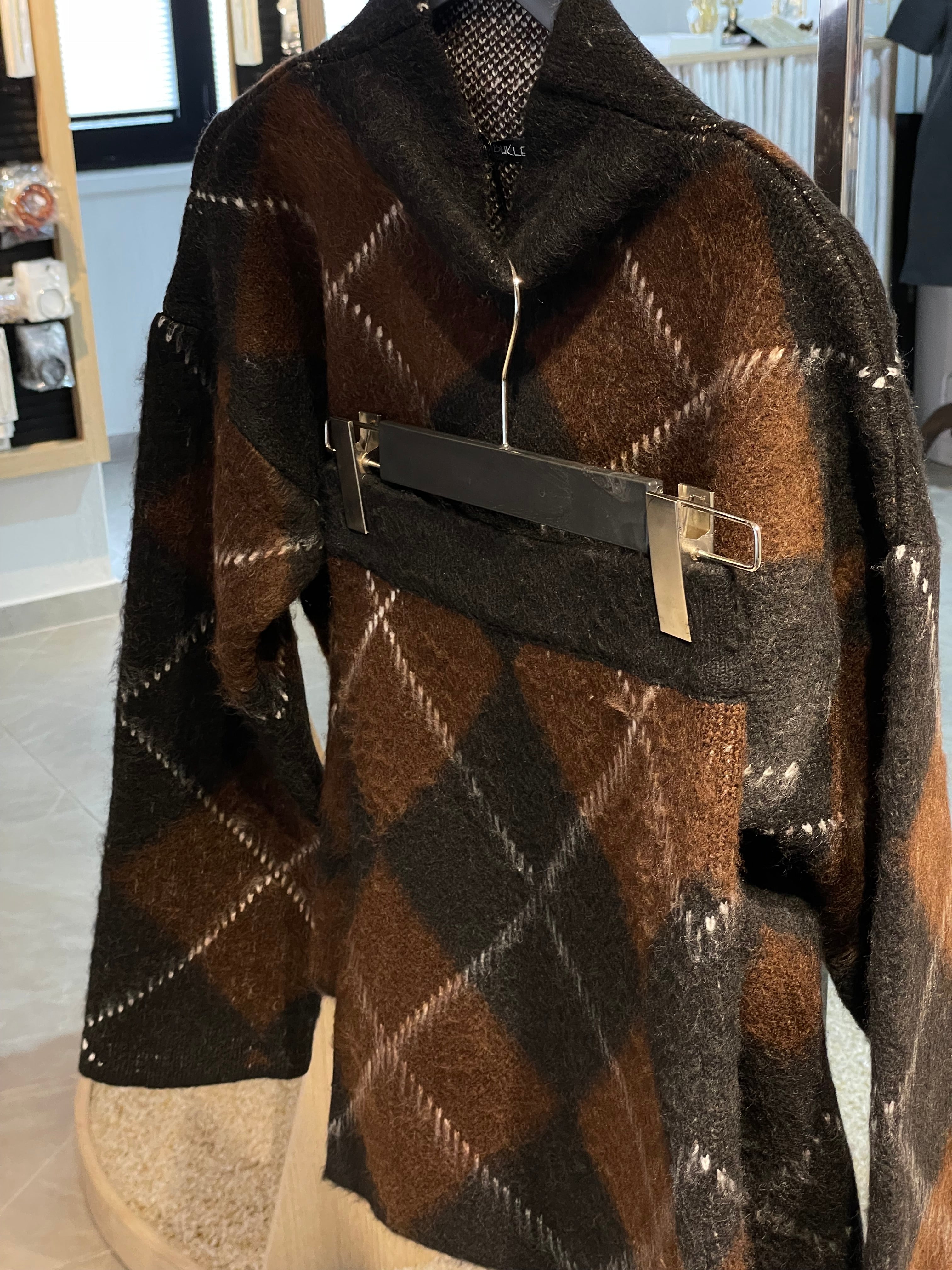 Triko Ekose Desen Alt-Üst Takım