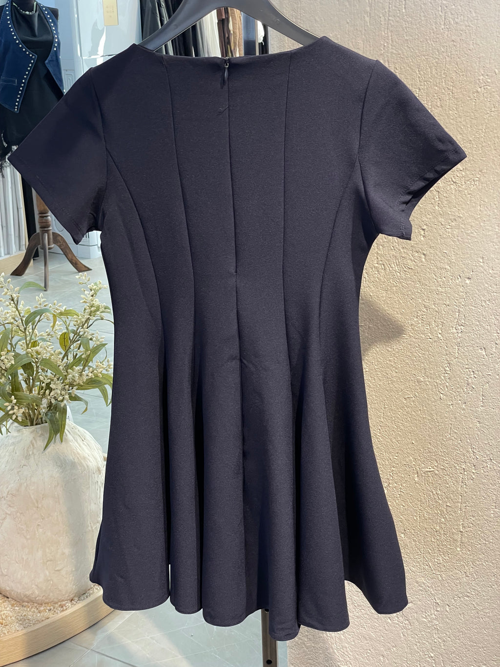 Şeritli Kısa Elbise