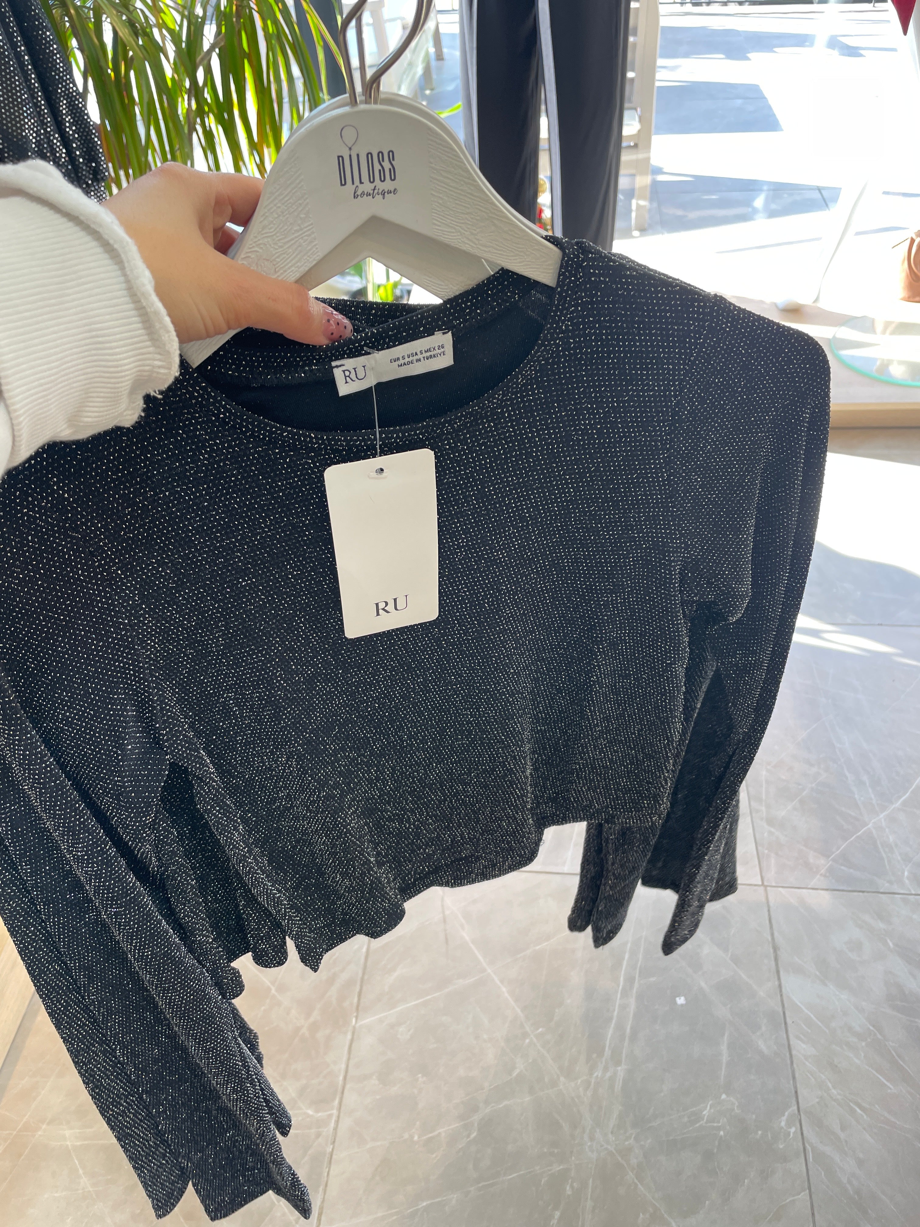 Simli Crop Bluz