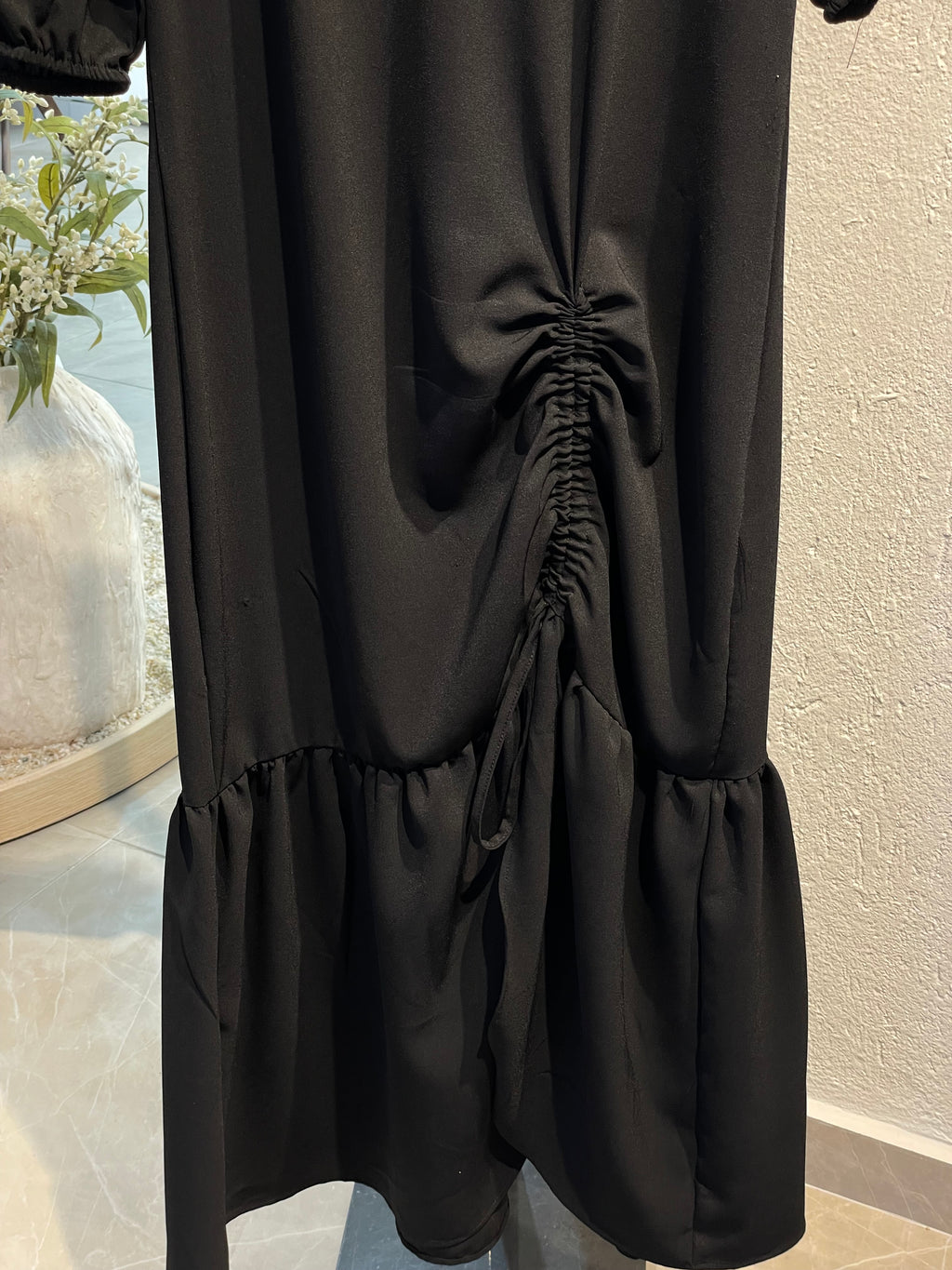 Önden Bağlamalı Uzun Elbise