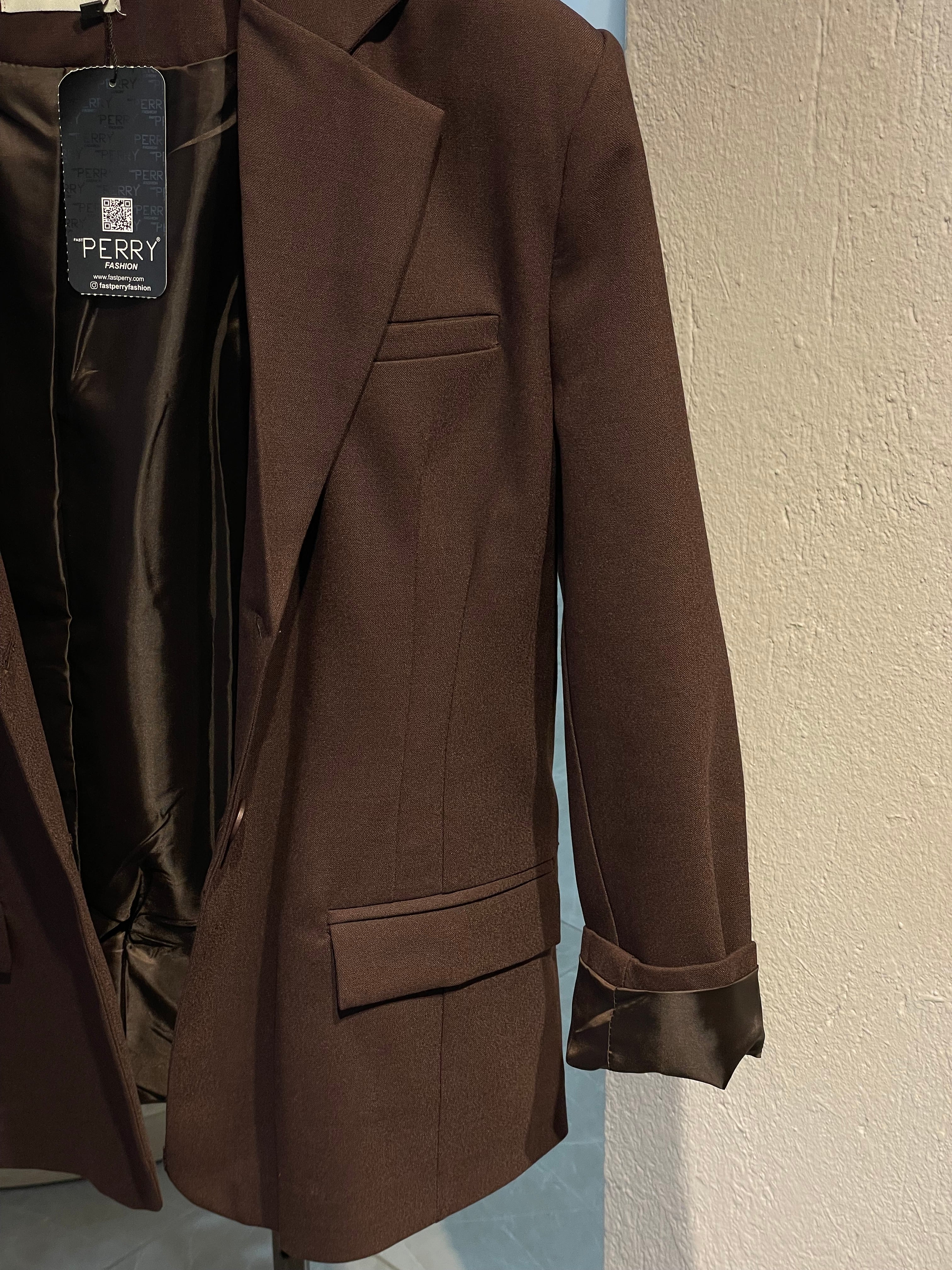 Kahverengi Blazer Ceket