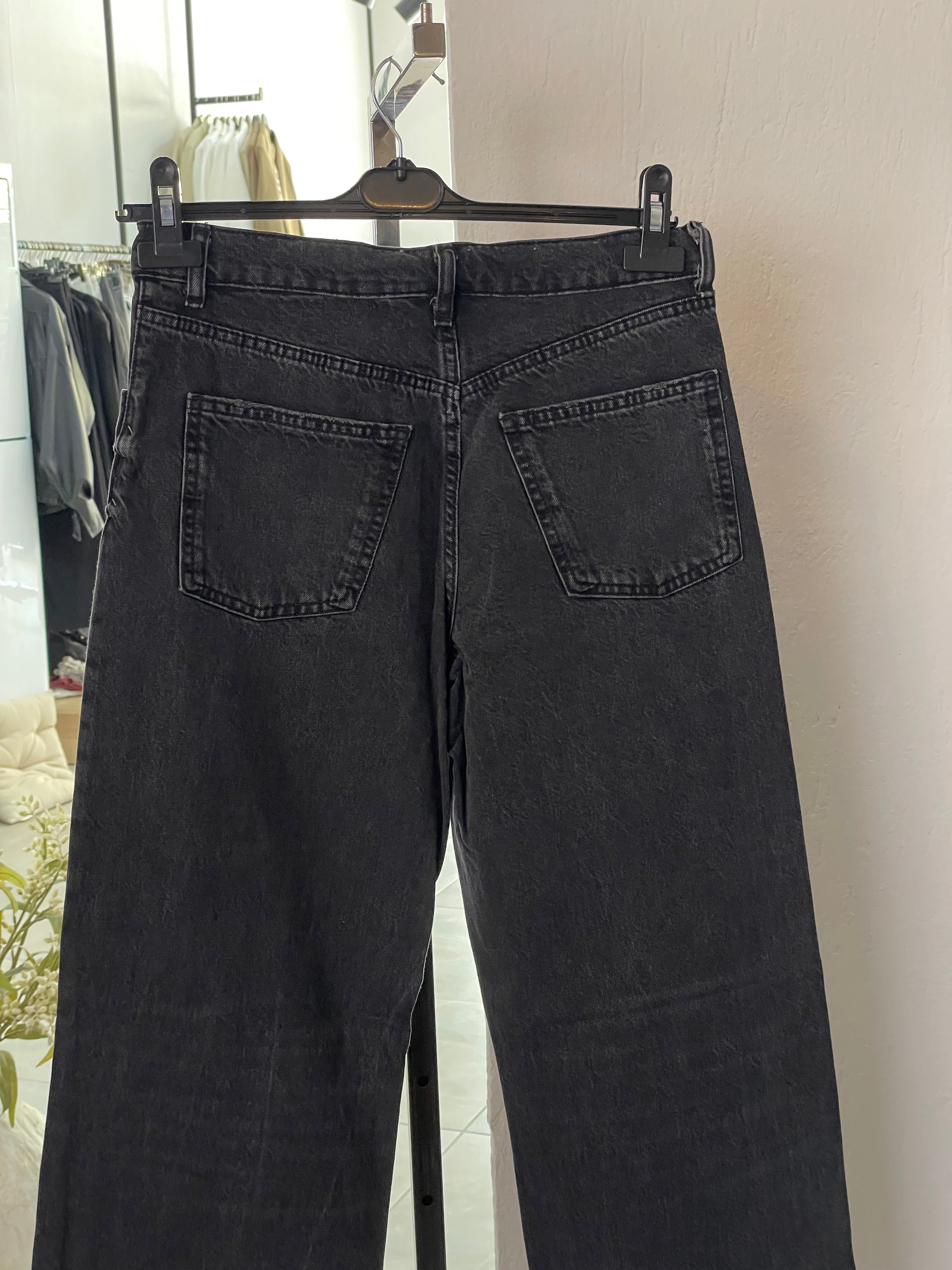 Füme Eskitmeli Düz Kesim Jean