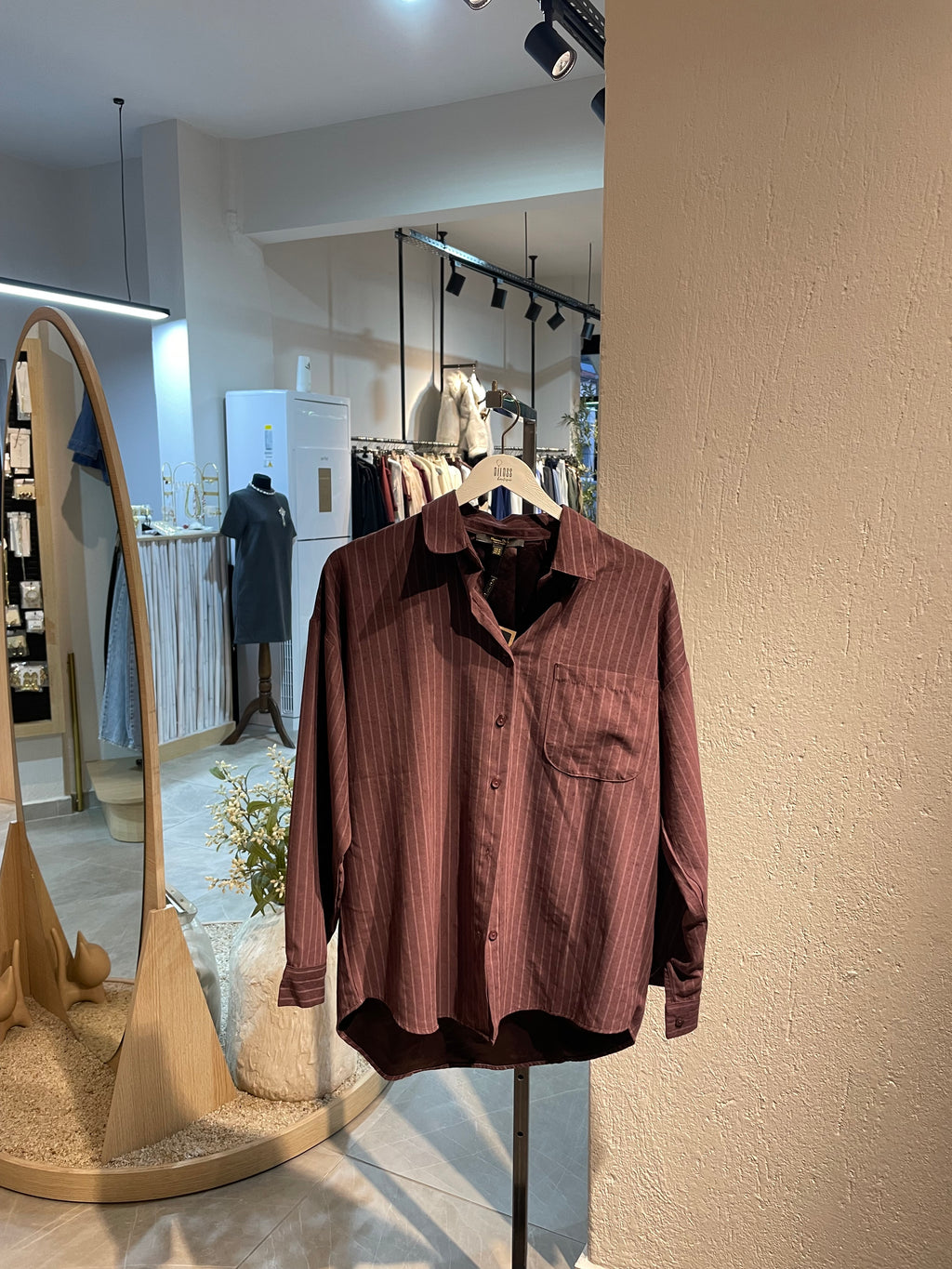 Marka Çizgili Premium Kumaş Gömlek