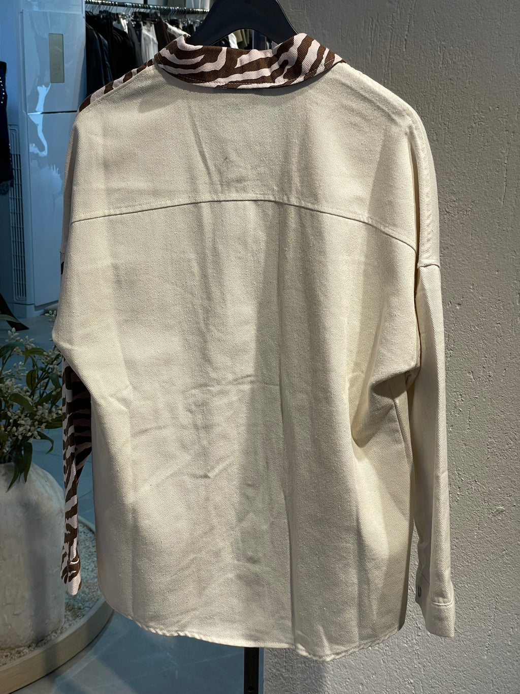 Desenli Oversize Kot Kumaş Ceket