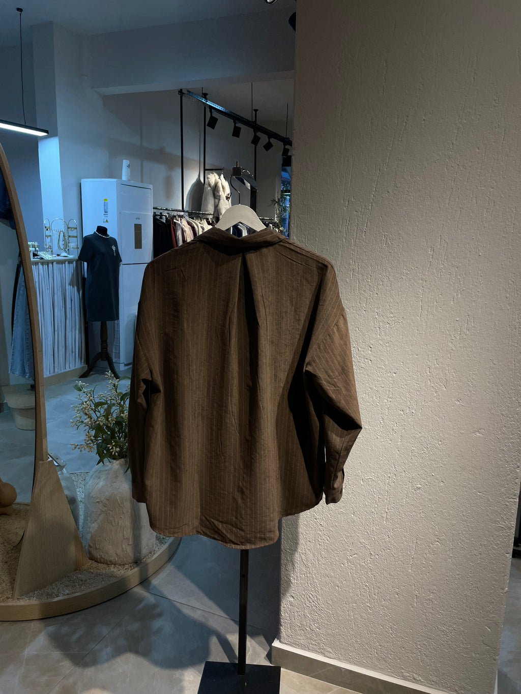 Marka Çizgili Premium Kumaş Gömlek