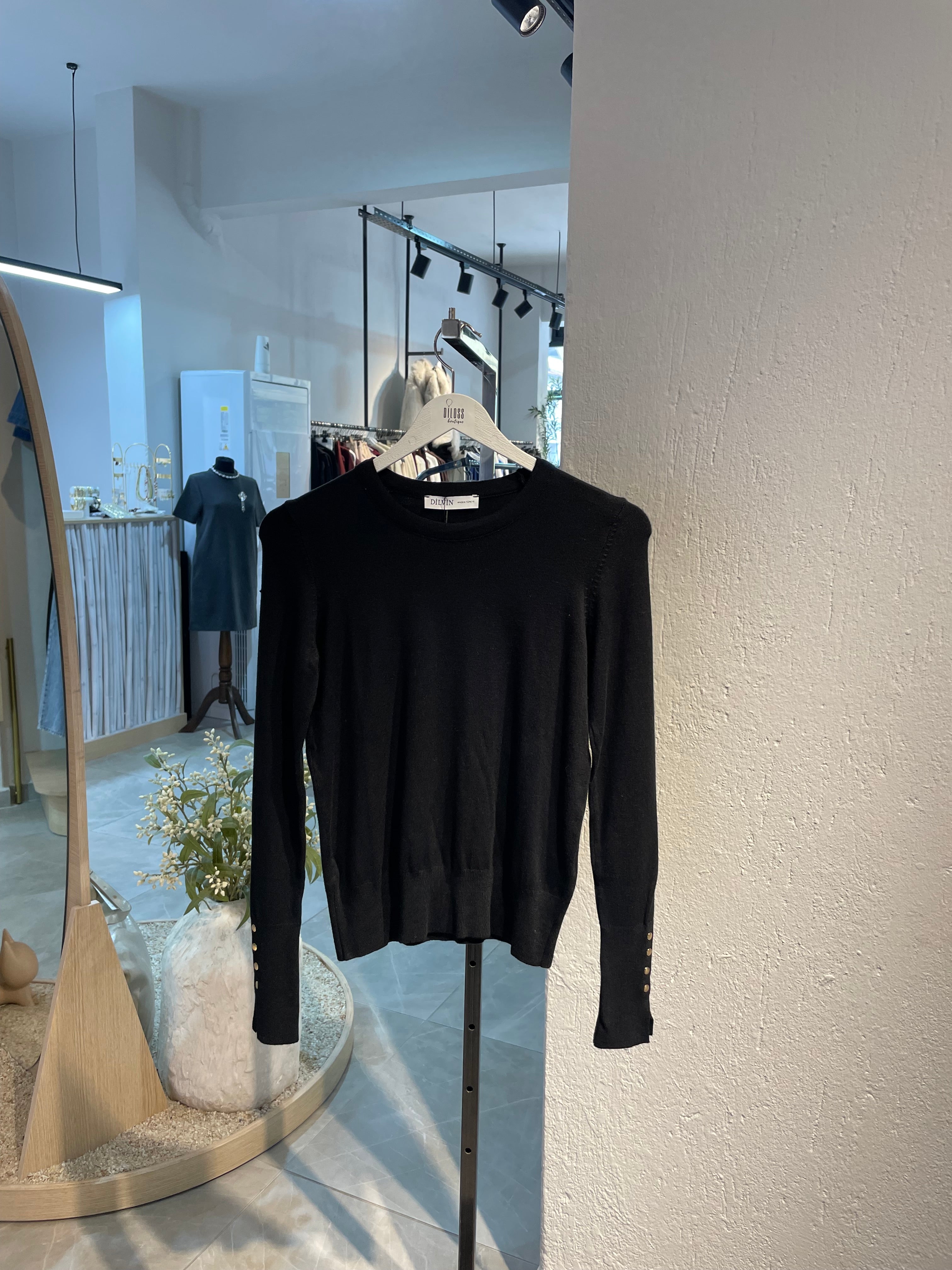 Dlvn Pemium Kumaş Uzun Kollu Kol Detay Üst