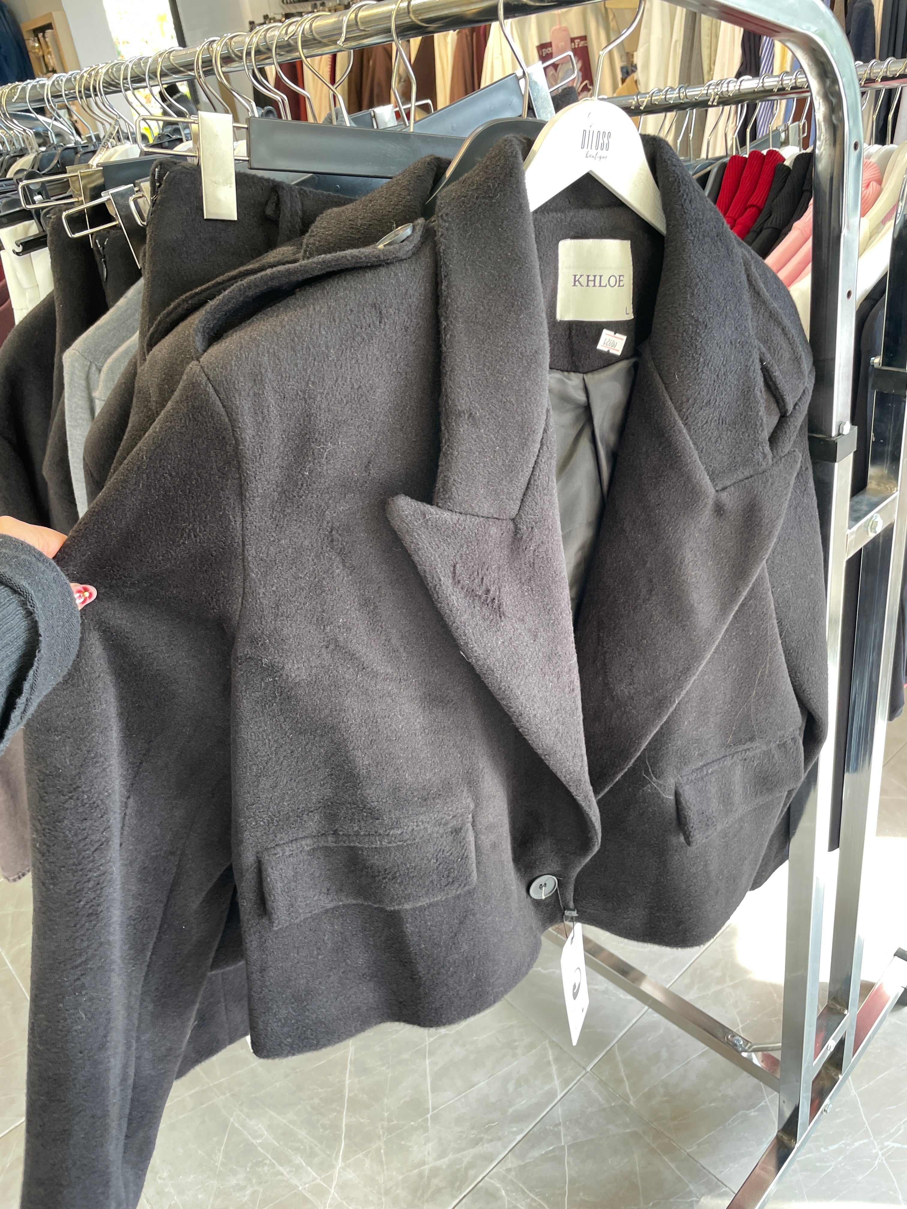 Kaşe Kısa Şık Ceket ve Şort Takım