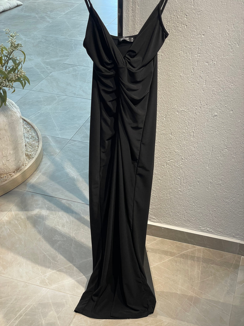 Önden Bağlamalı Uzun Davet Elbisesi