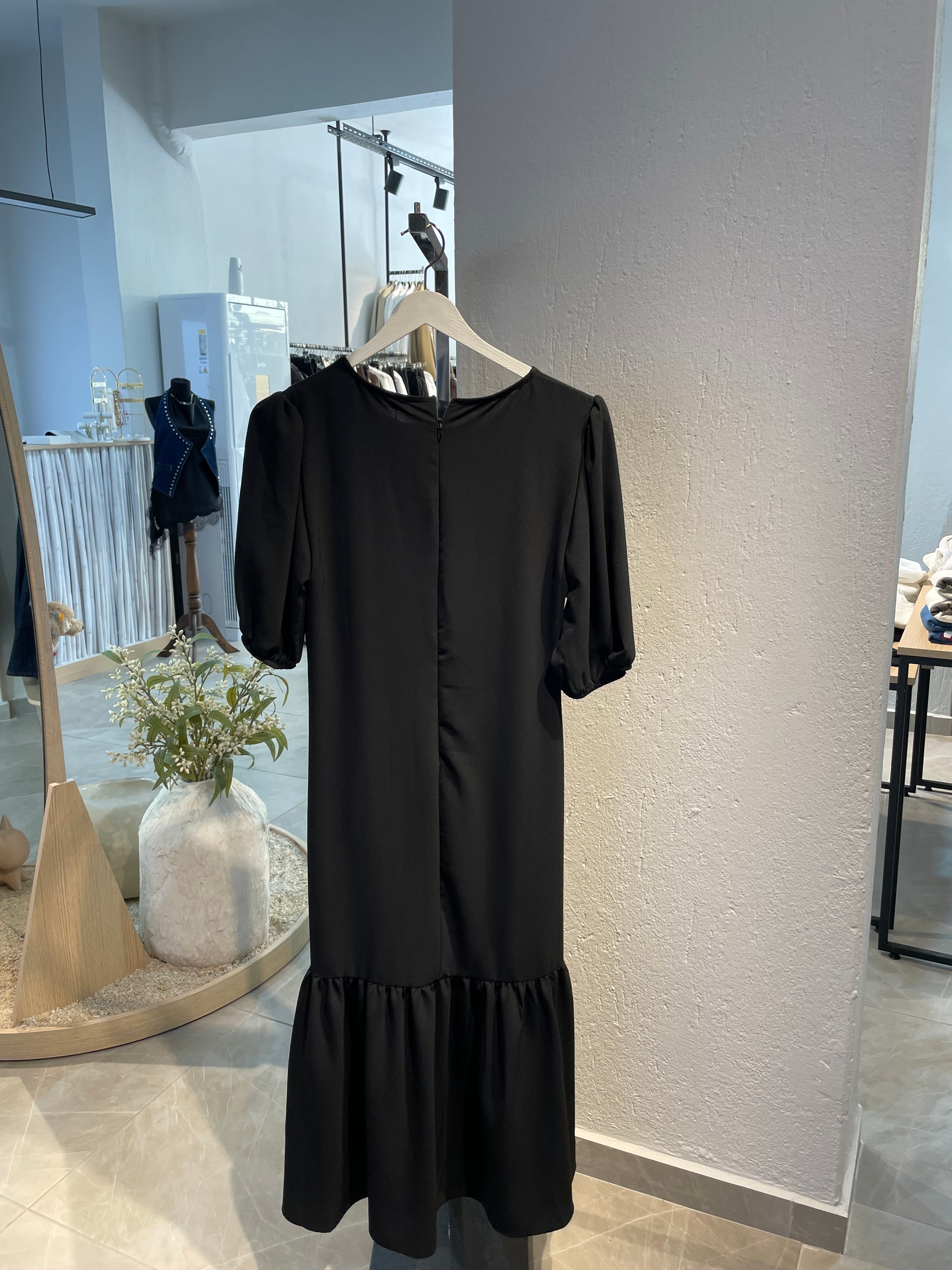 Önden Bağlamalı Uzun Elbise