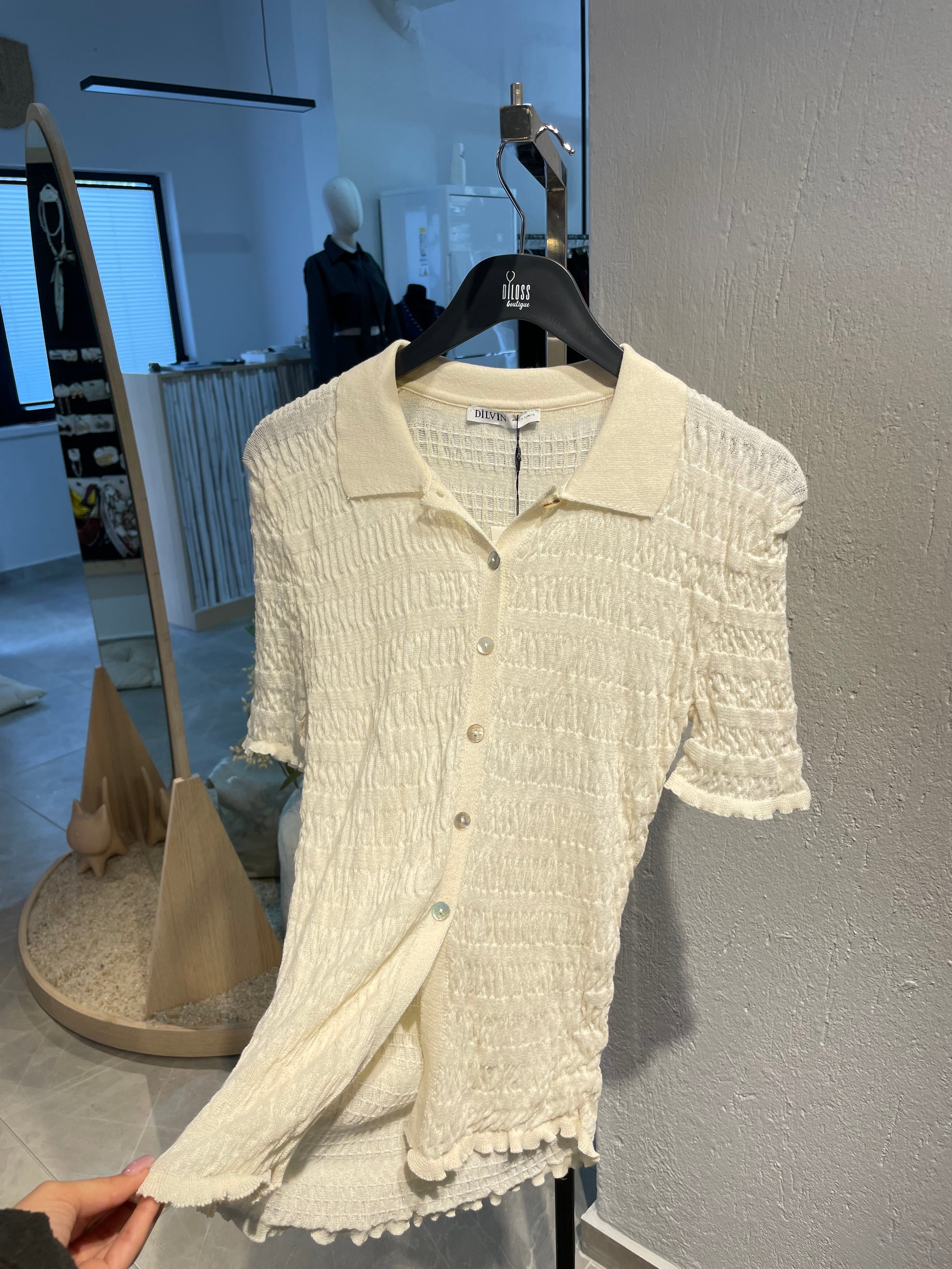 Dilvin Polo Yala Düğmeli Triko