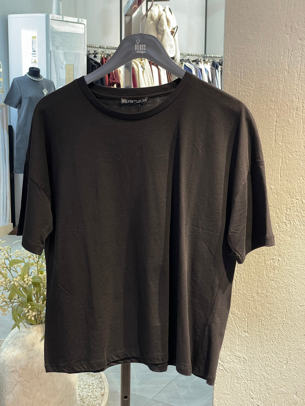 Dlvn Dekoratif Dikişli Bisiklet Yaka T-Shirt