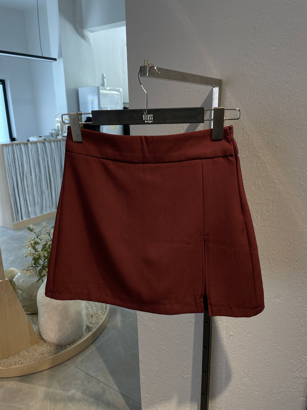 Siyah Yırtmaçlı Şort Etek