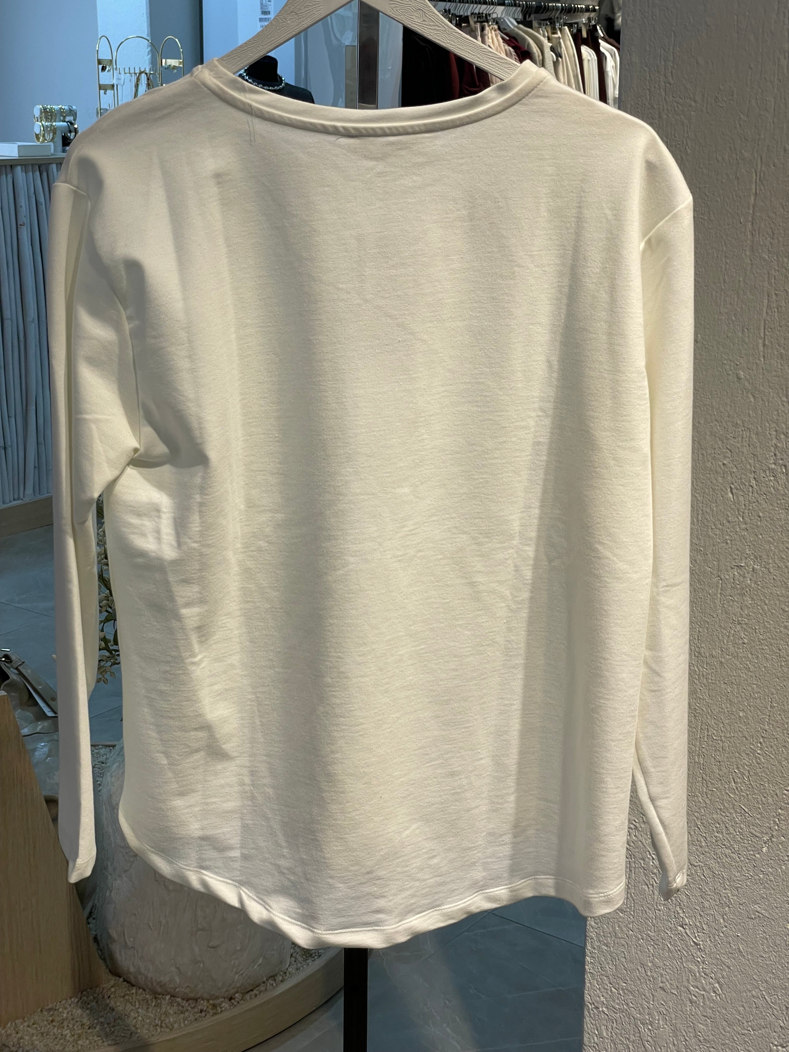 Uzun Kollu Yumuşak Ön Detaylı Üst