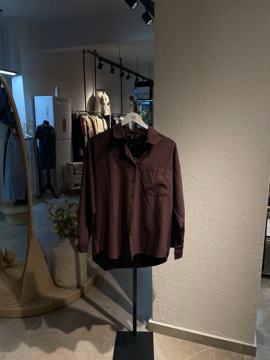 Marka Çizgili Premium Kumaş Gömlek