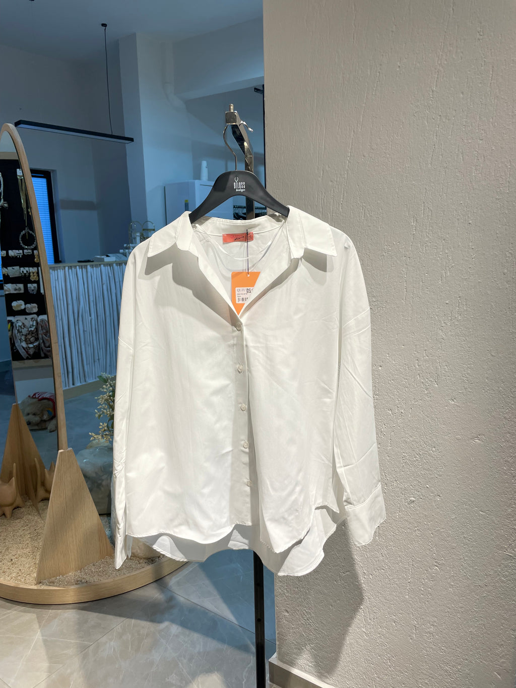 Ekru Oversize Gömlek