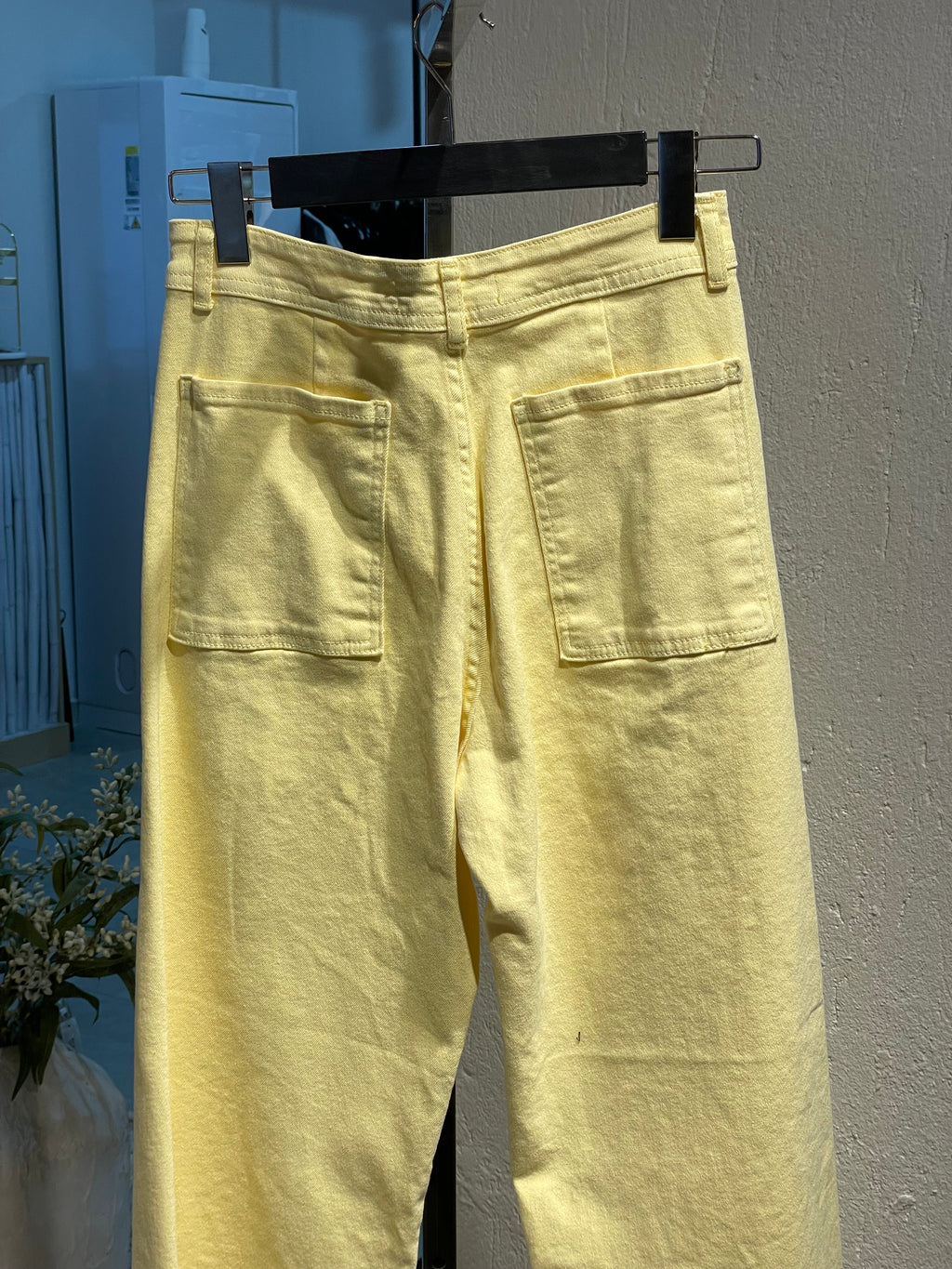 Sarı Bol Paça Kot Pantolon