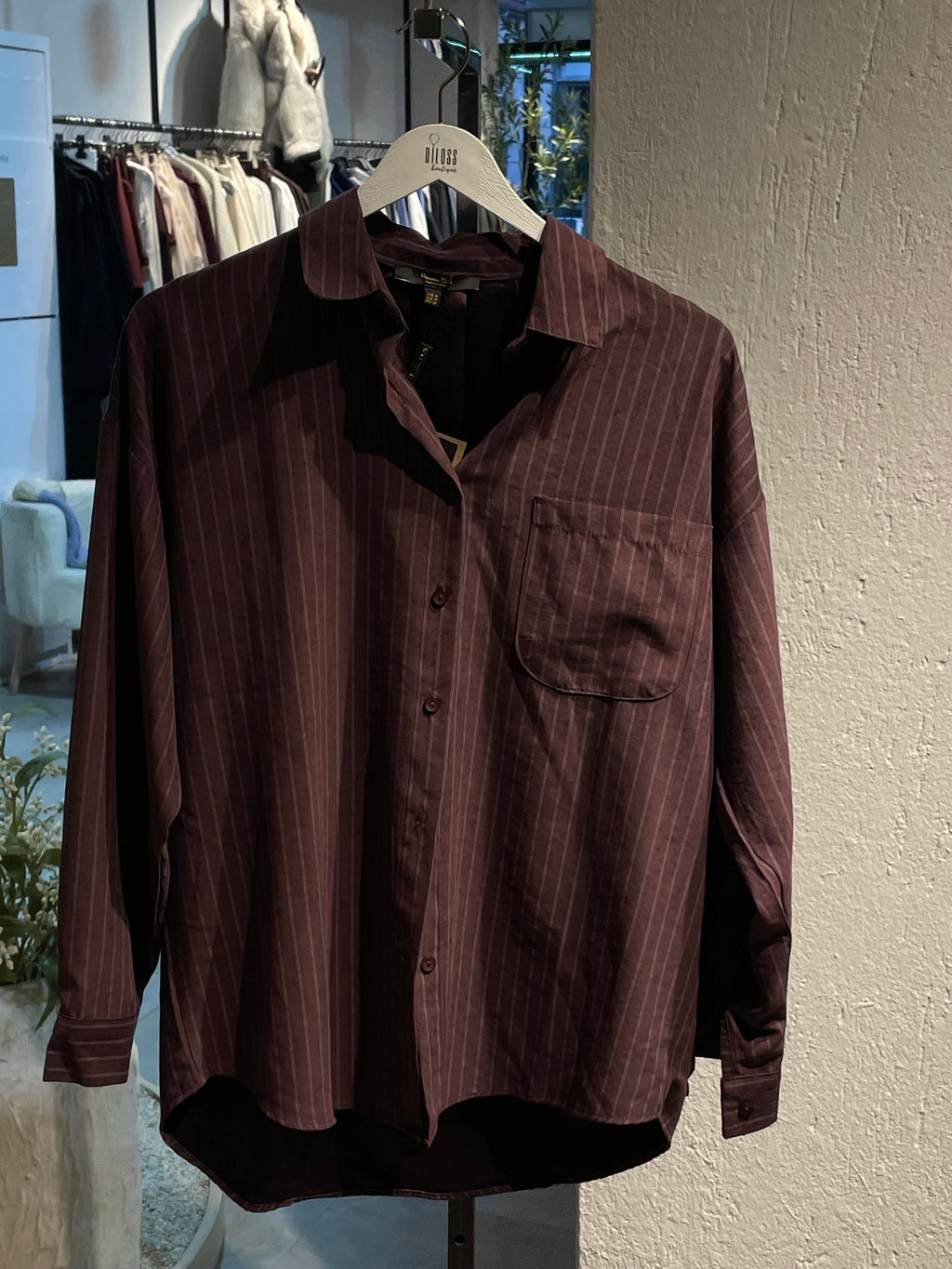 Marka Çizgili Premium Kumaş Gömlek