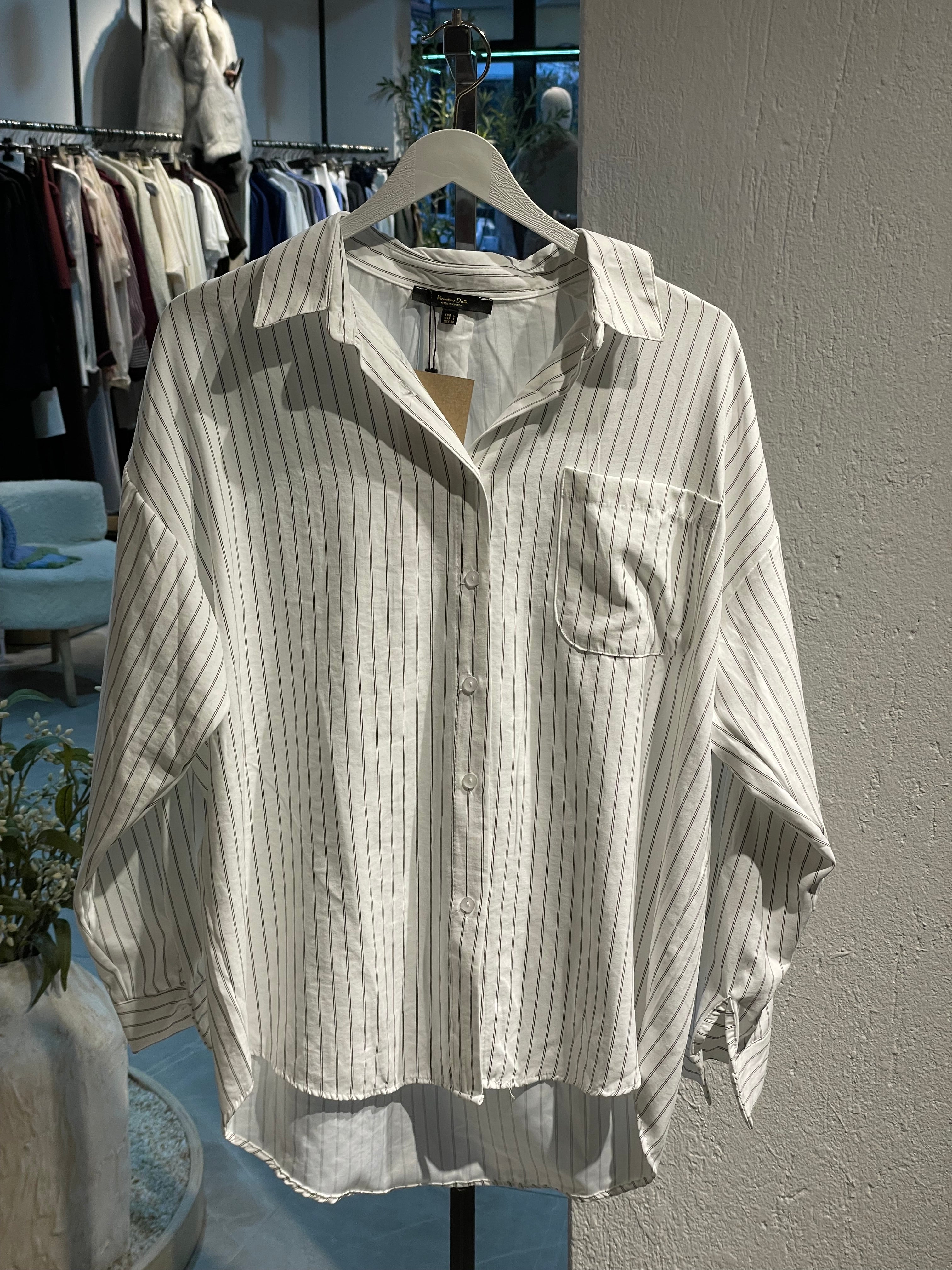 Marka Çizgili Premium Kumaş Gömlek