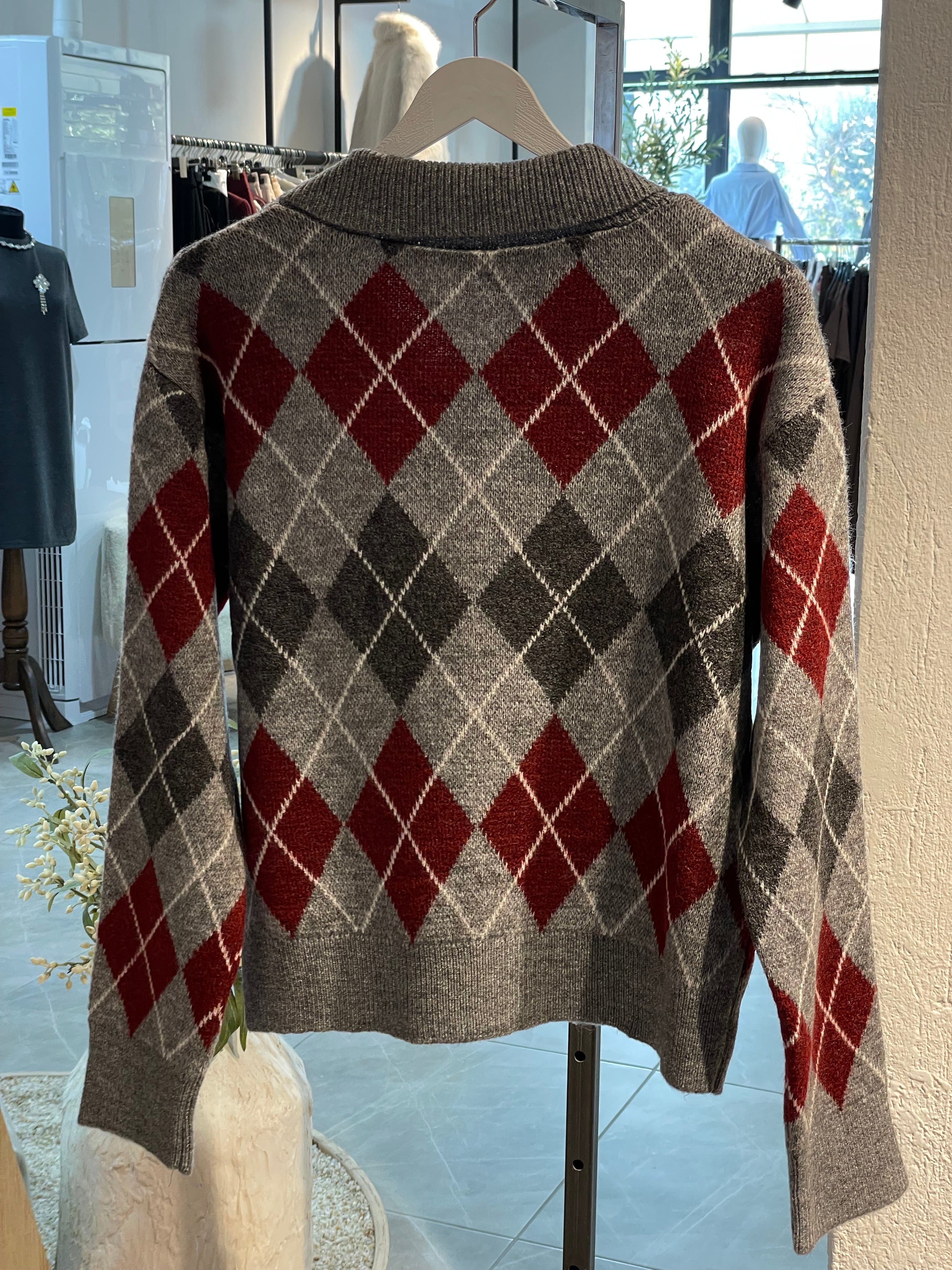 Ekoseli Rahat Kesim Hırka