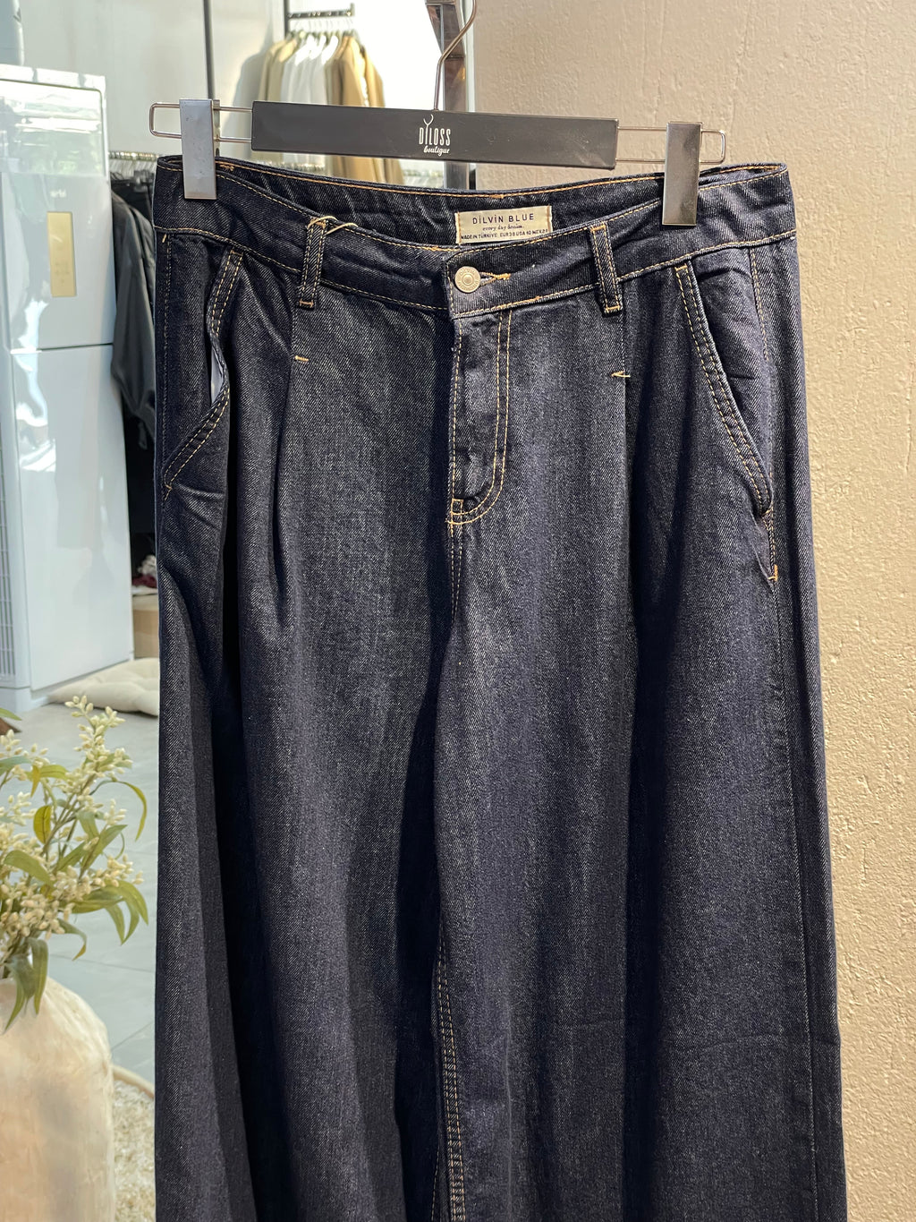 Dilvin Bol Paça Koyu Lacivert Kot Pantolon