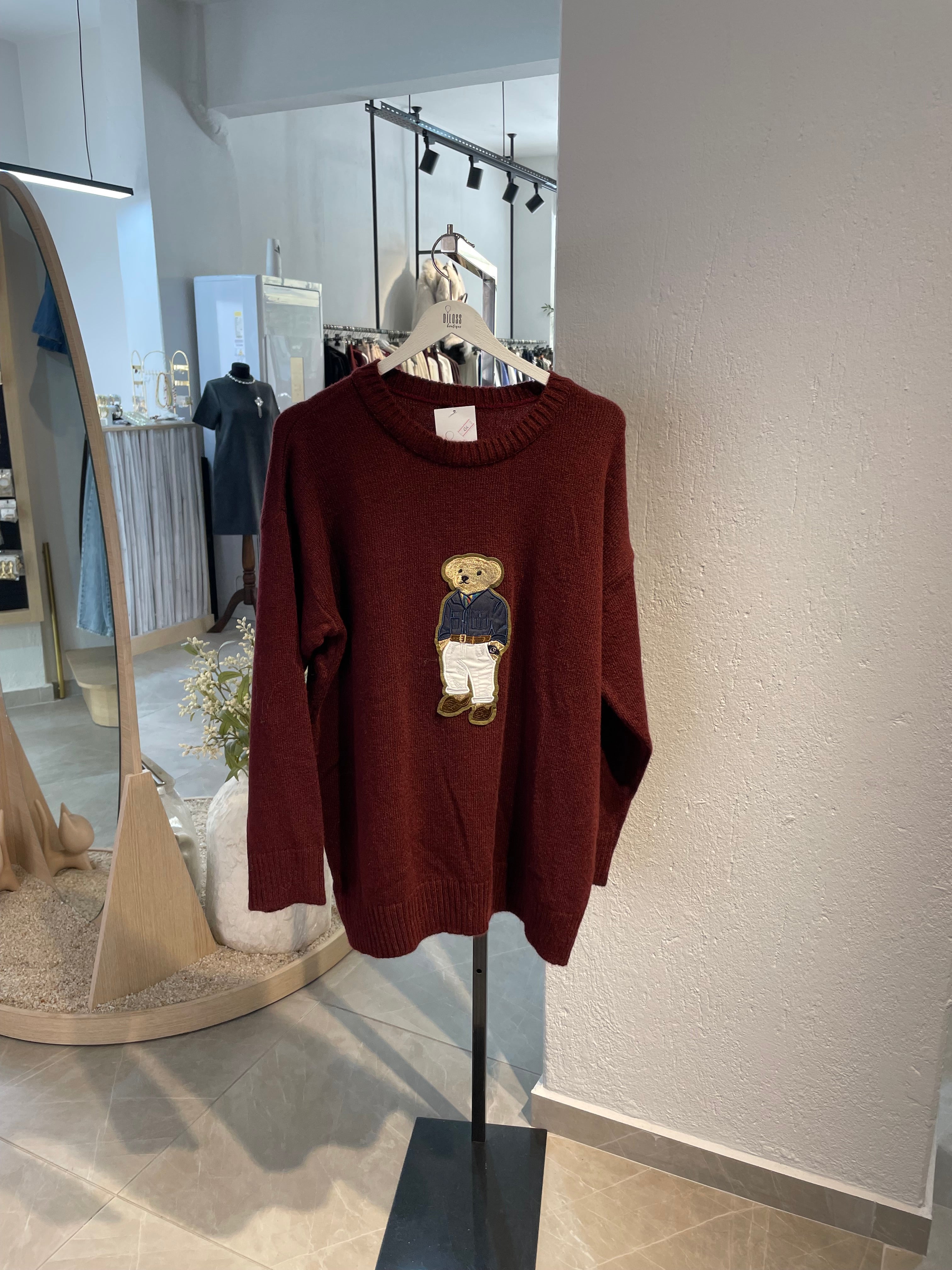 Triko Ayıcık Detay Kazak