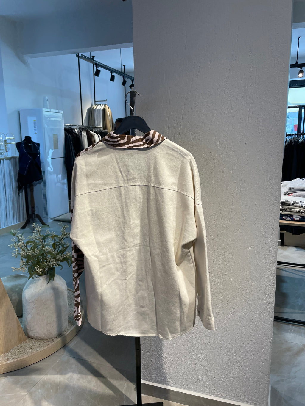 Desenli Oversize Kot Kumaş Ceket