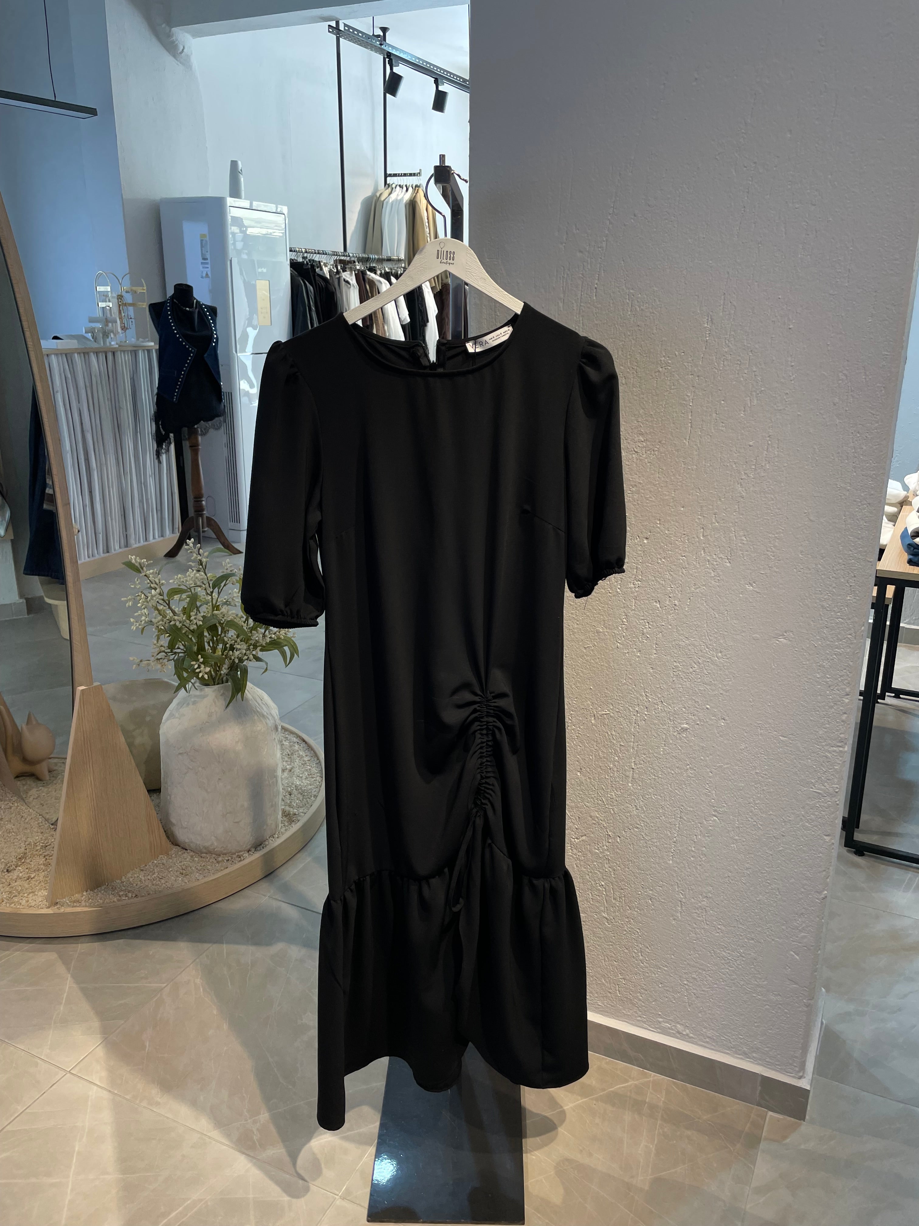 Önden Bağlamalı Uzun Elbise