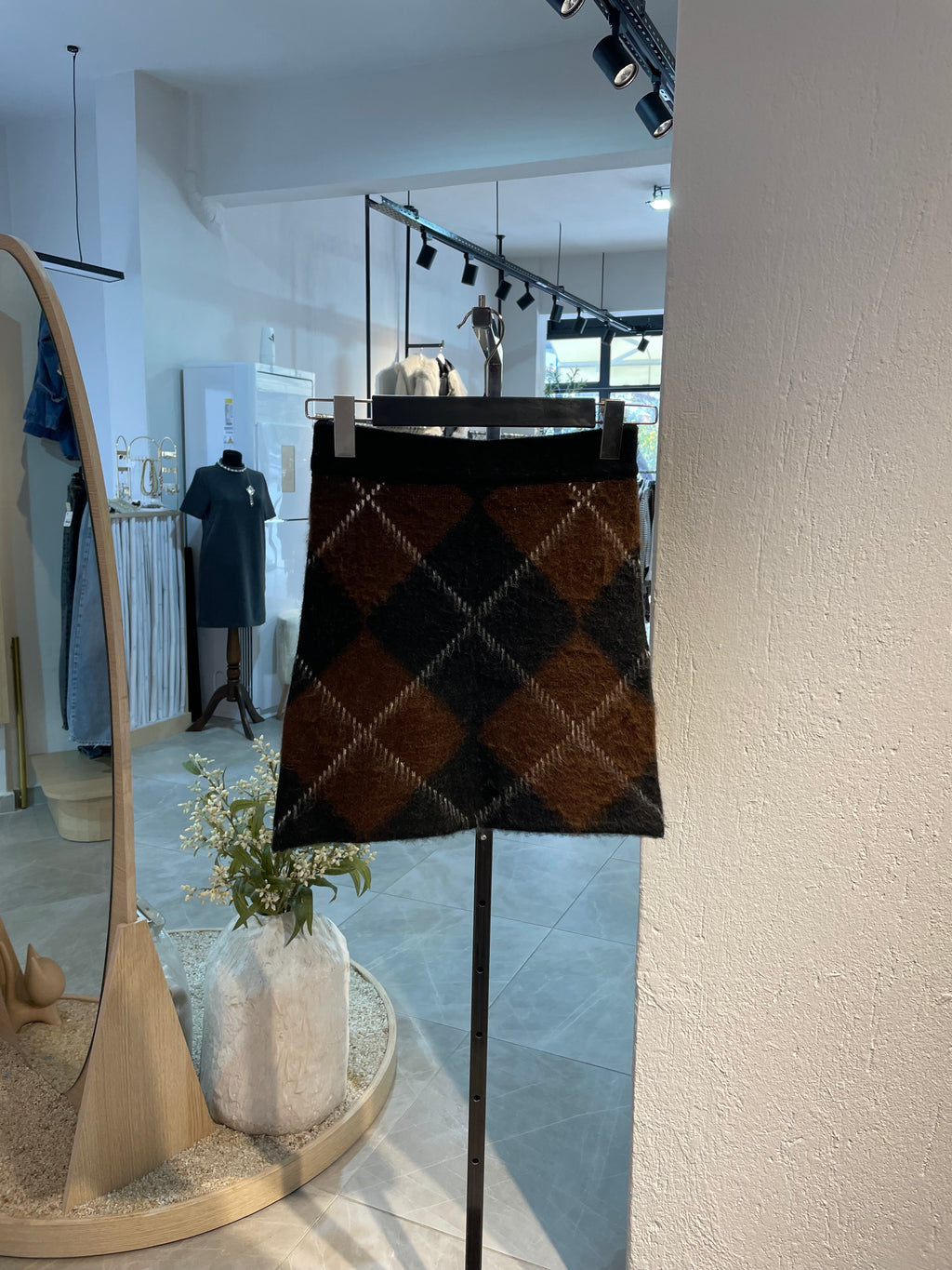 Triko Ekose Desen Alt-Üst Takım