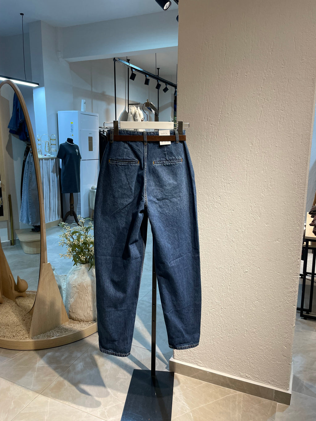 Karol Mom Jean Stil Kemerli Pantolon