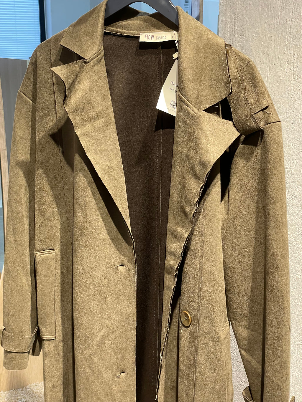 Haki Kadife Trençkot