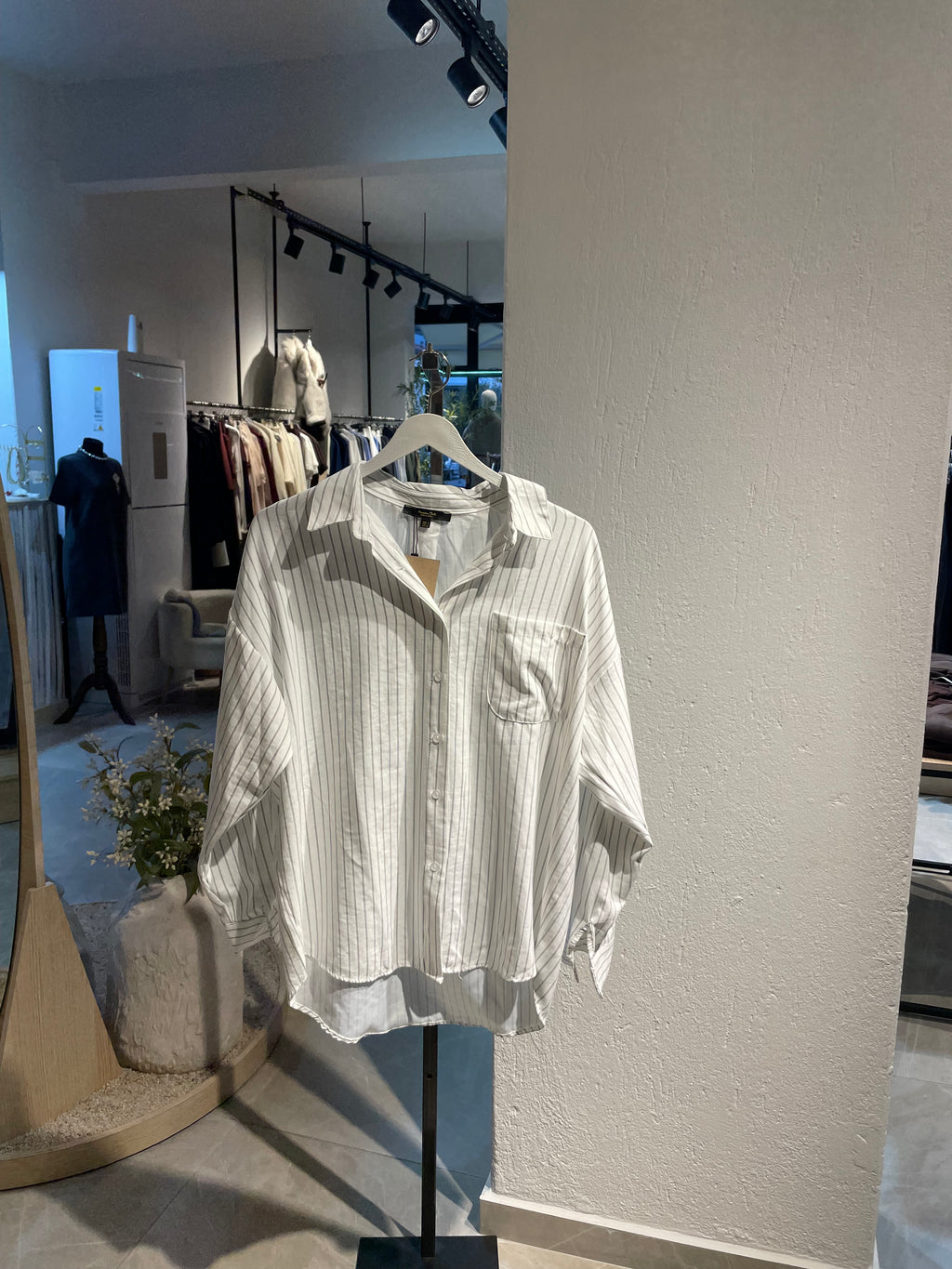 Marka Çizgili Premium Kumaş Gömlek