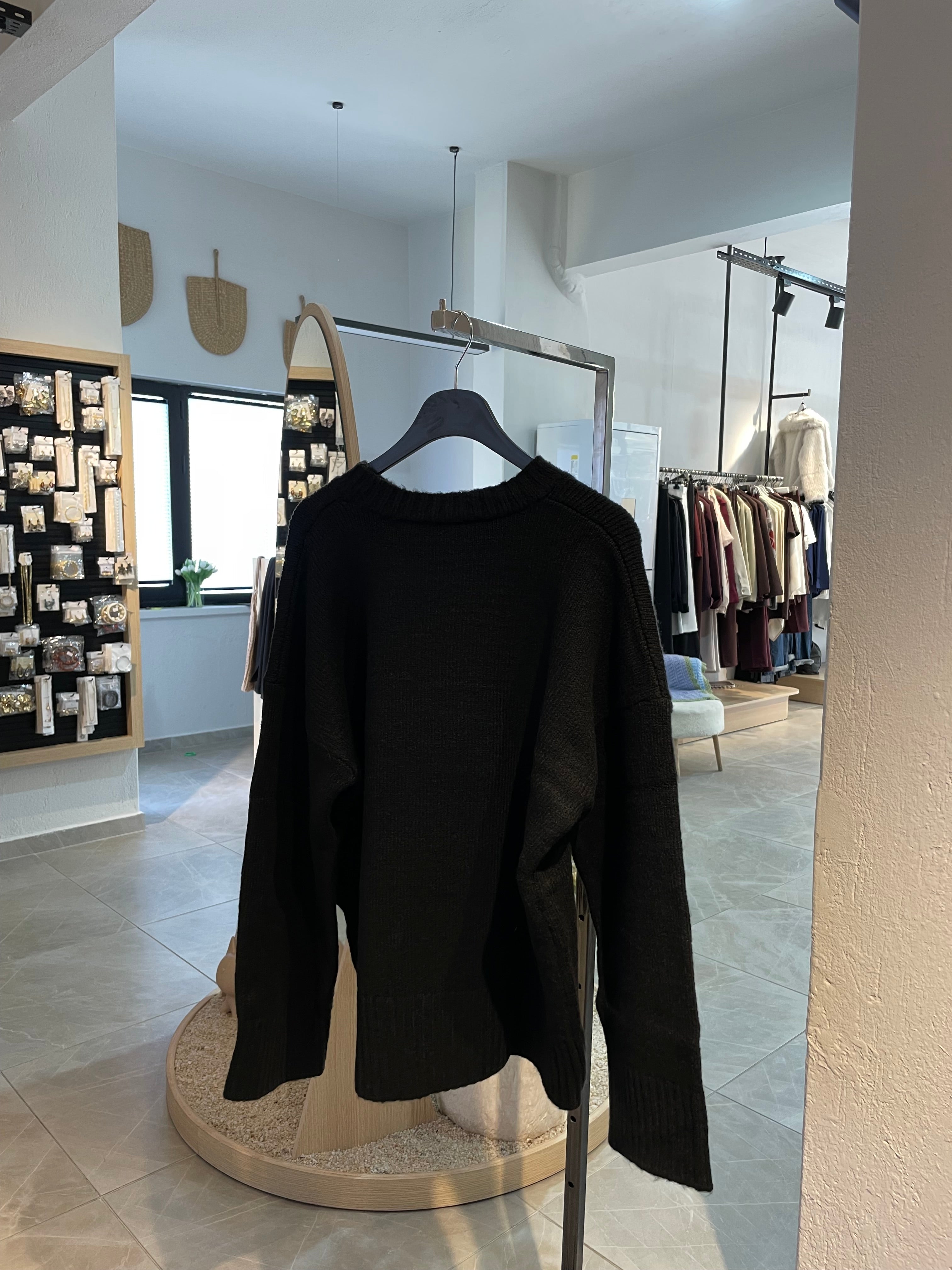 Bisiklet Yaka Triko Kazak